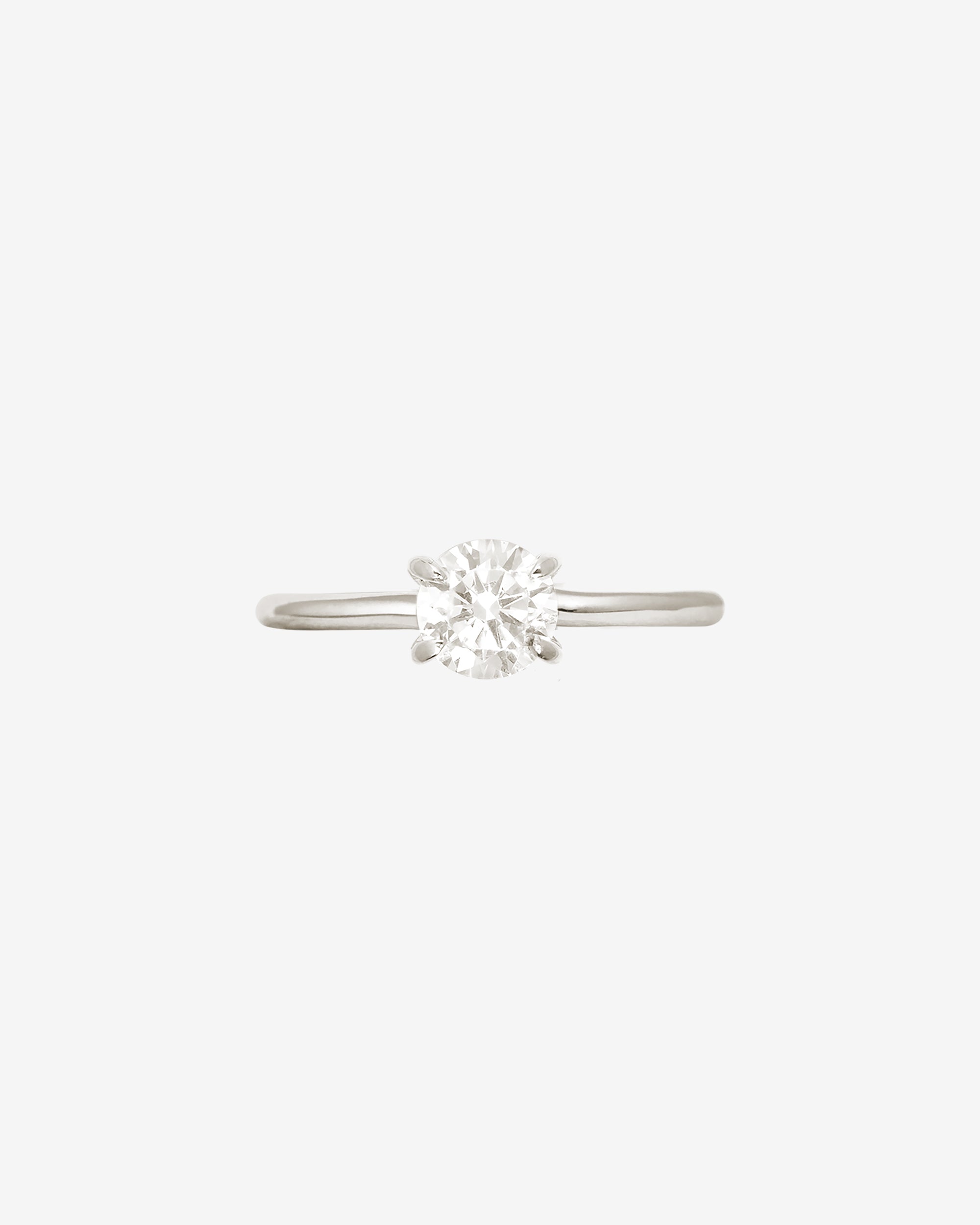 Temple of the Sun Adama Round Ring Solitaire Diamond White Gold