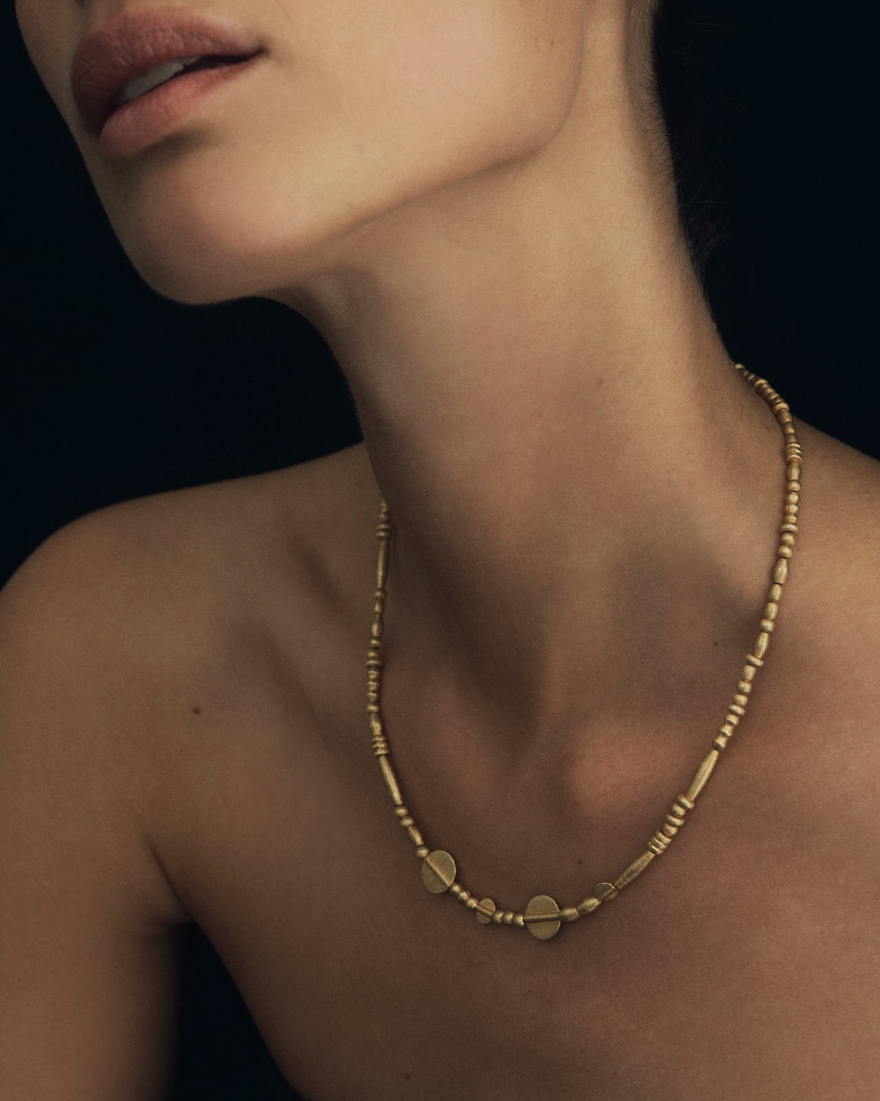 Temple of the Sun Aegean Disc Necklace Gold Vermeil