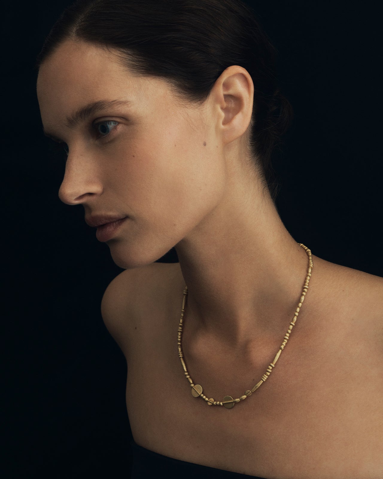 Temple of the Sun Aegean Disc Necklace Gold Vermeil