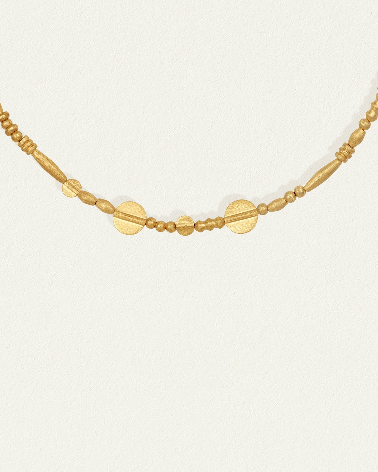 Temple of the Sun Aegean Disc Necklace Gold Vermeil