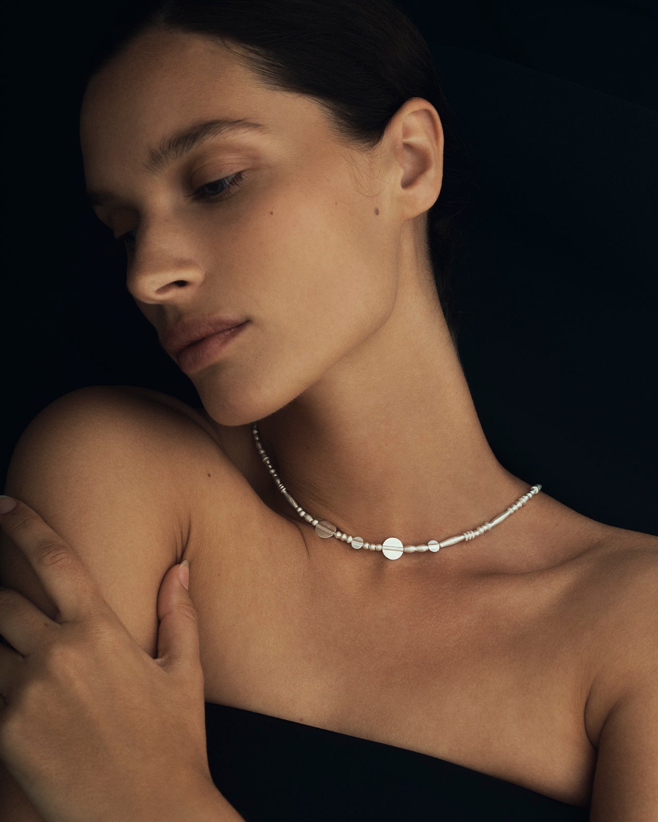 Temple of the Sun Aegean Disc Necklace Silver