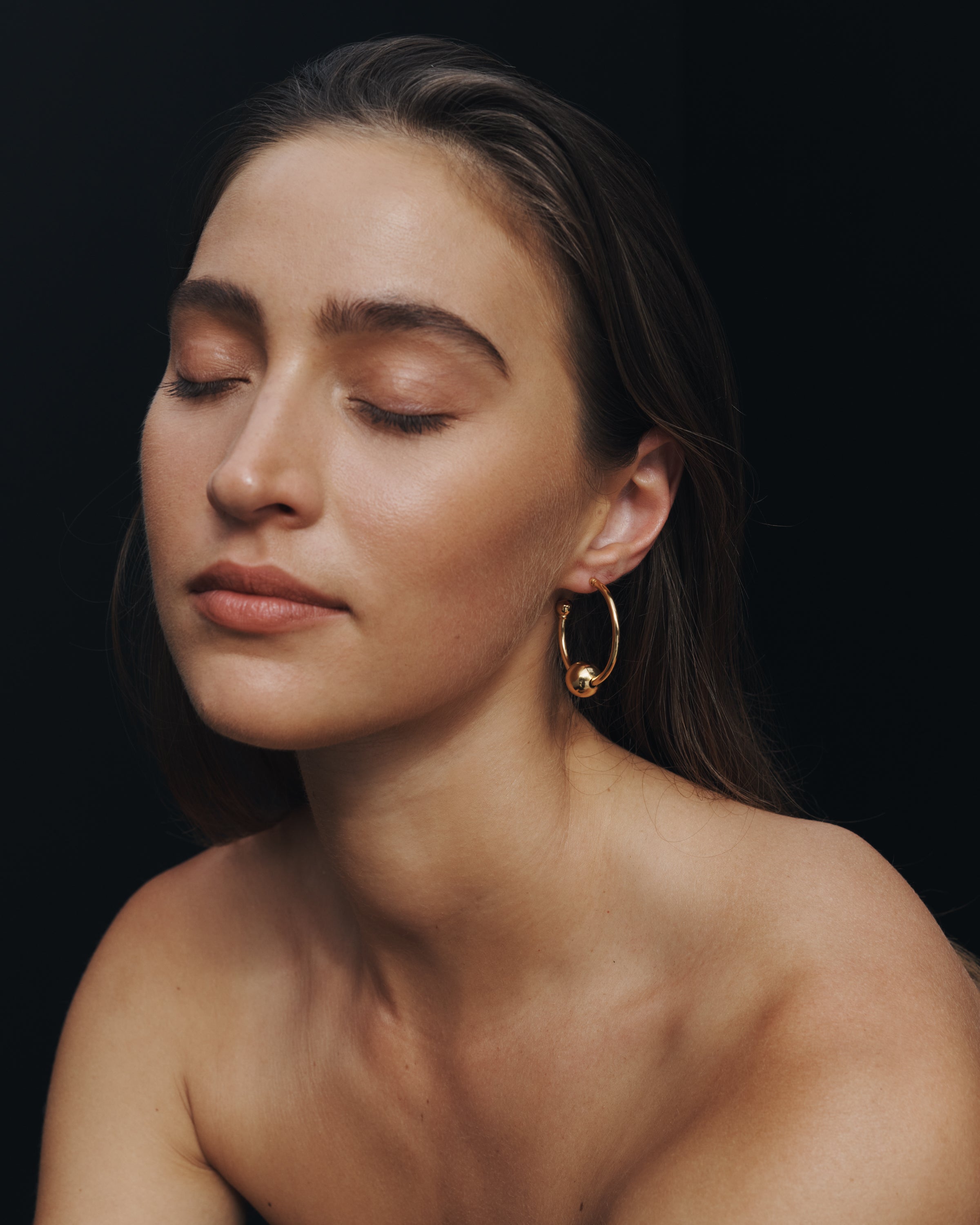 Temple of the Sun Alba Hoops Large Gold Vermeil