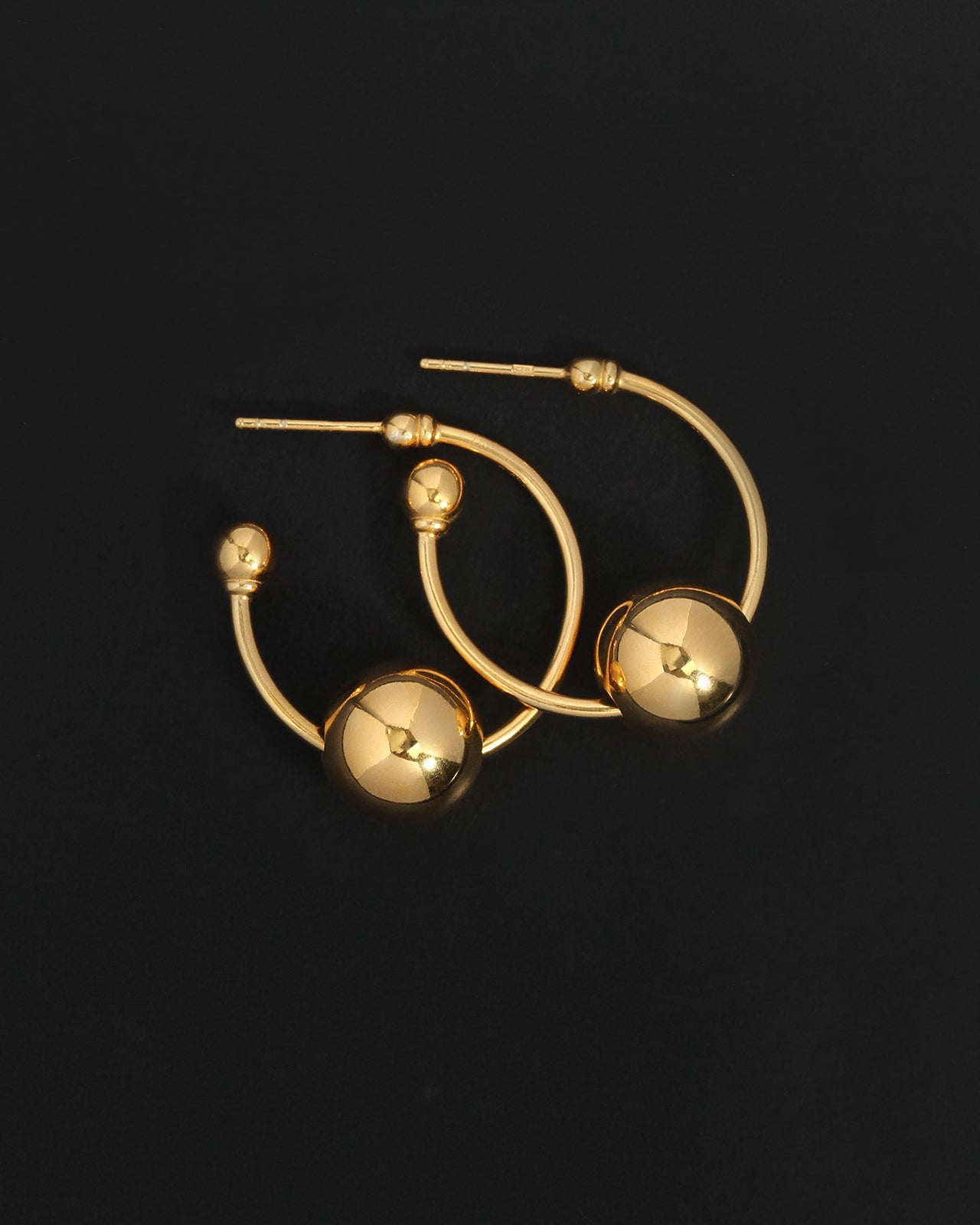 Temple of the Sun Alba Hoops Medium Gold Vermeil
