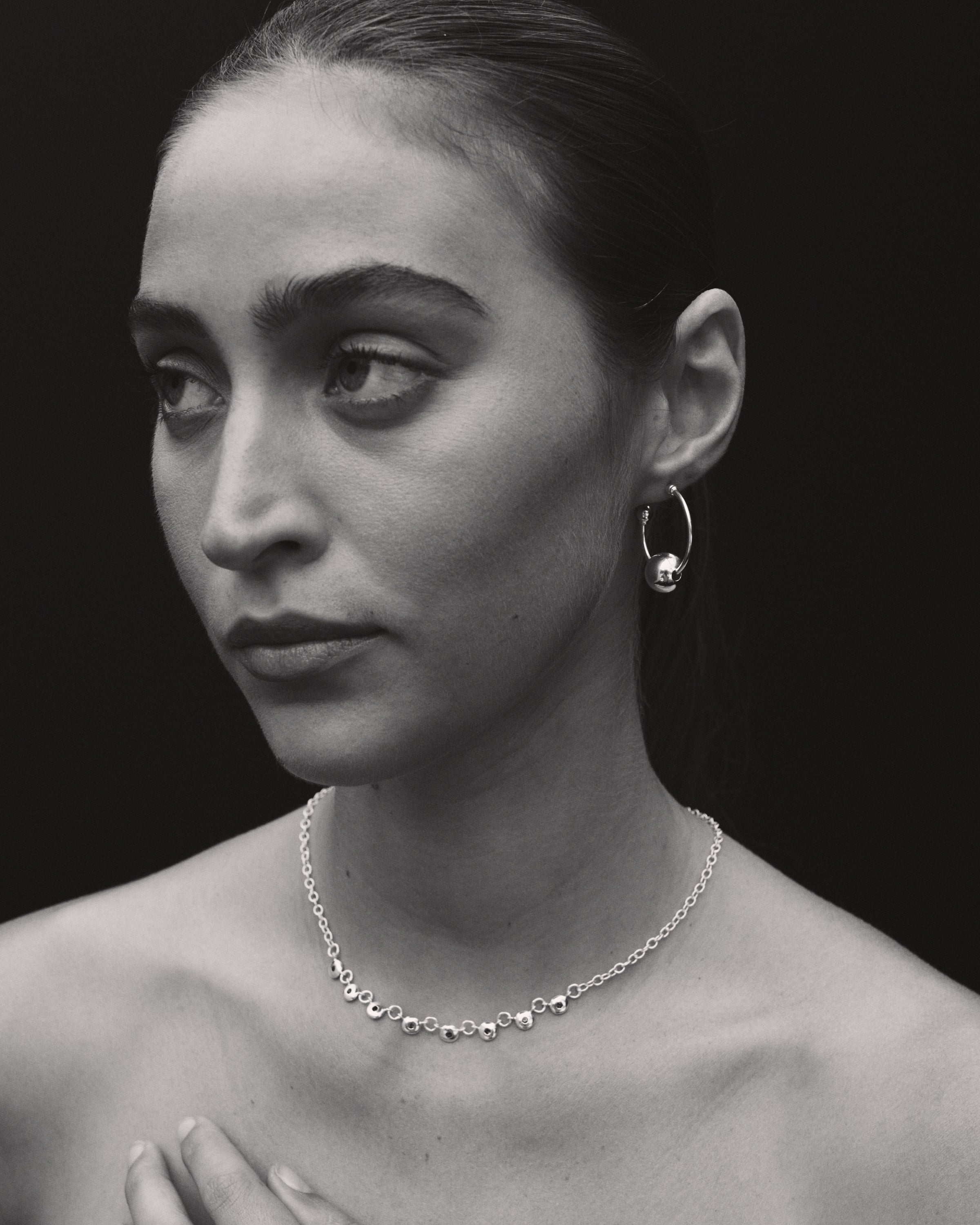 Temple of the Sun Alba Hoops Medium Silver