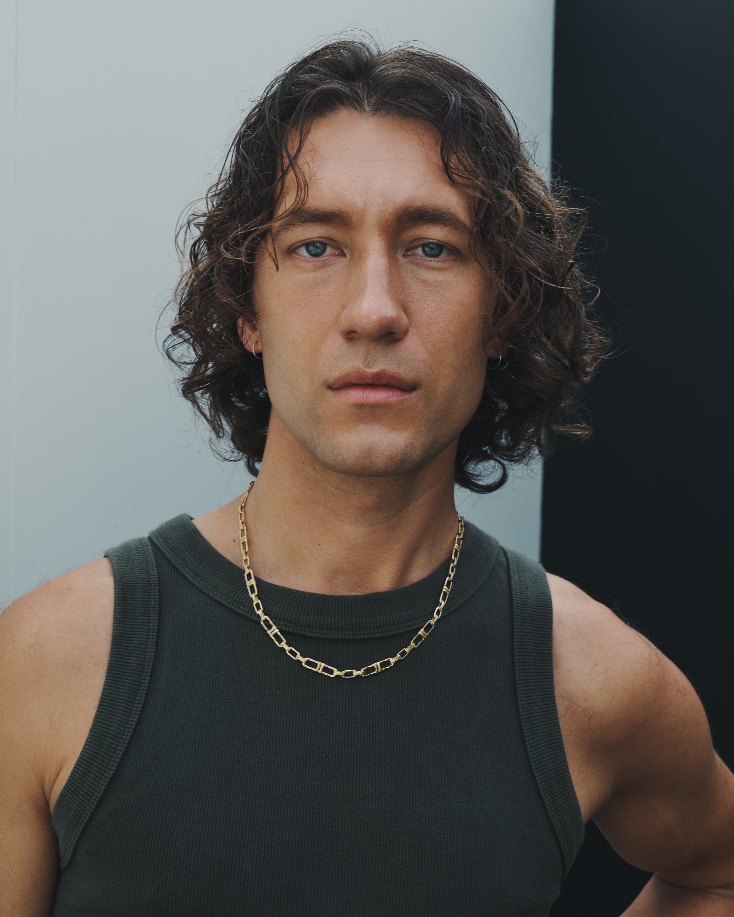 Temple of the Sun Alida Dual Anchor Chain Gold Vermeil