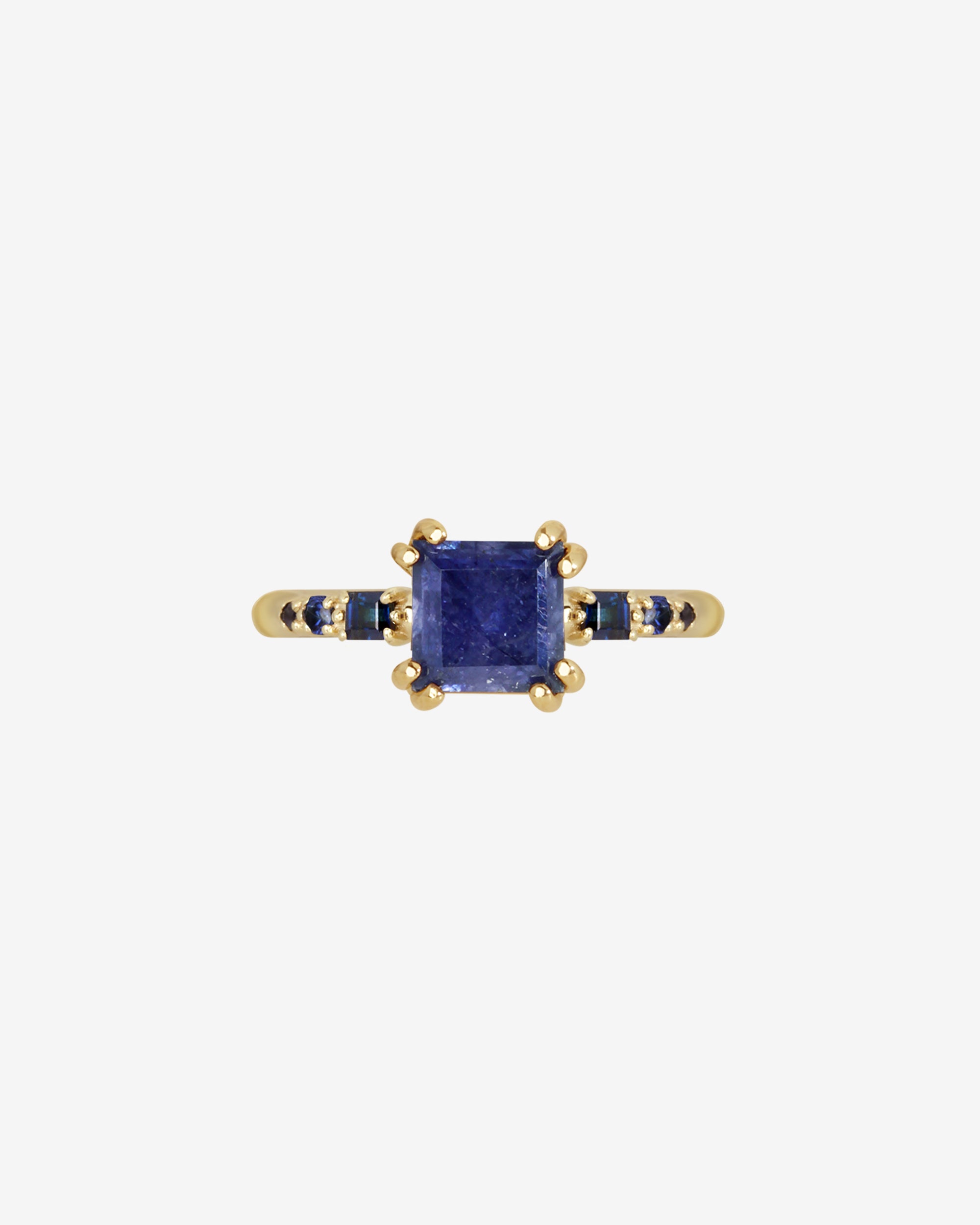 Temple of the Sun Allium Ring Blue Sapphire Solid Gold