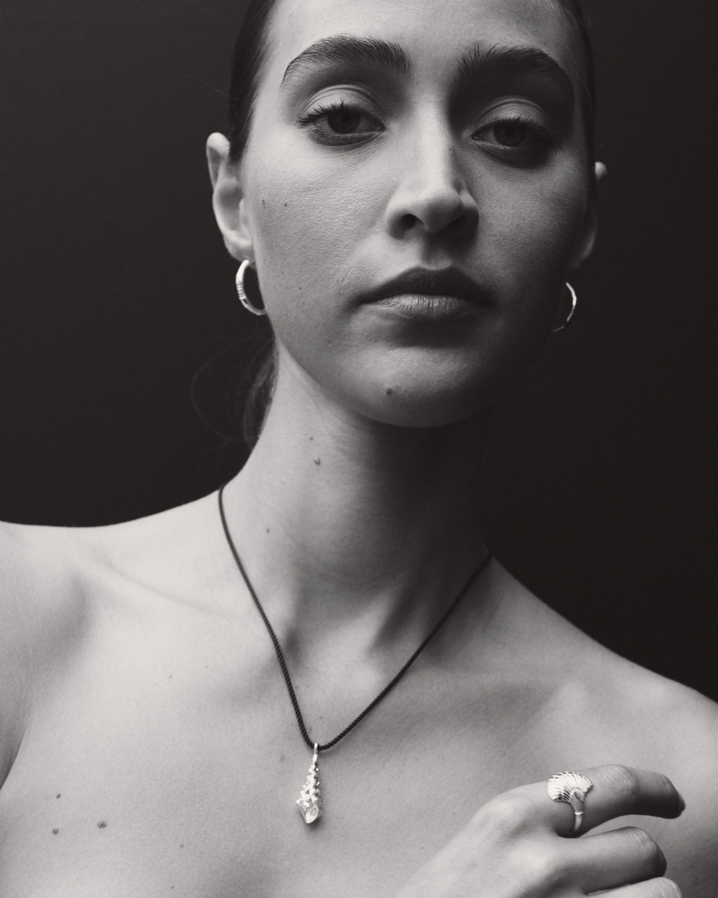 Temple of the Sun Amari Hoops Silver