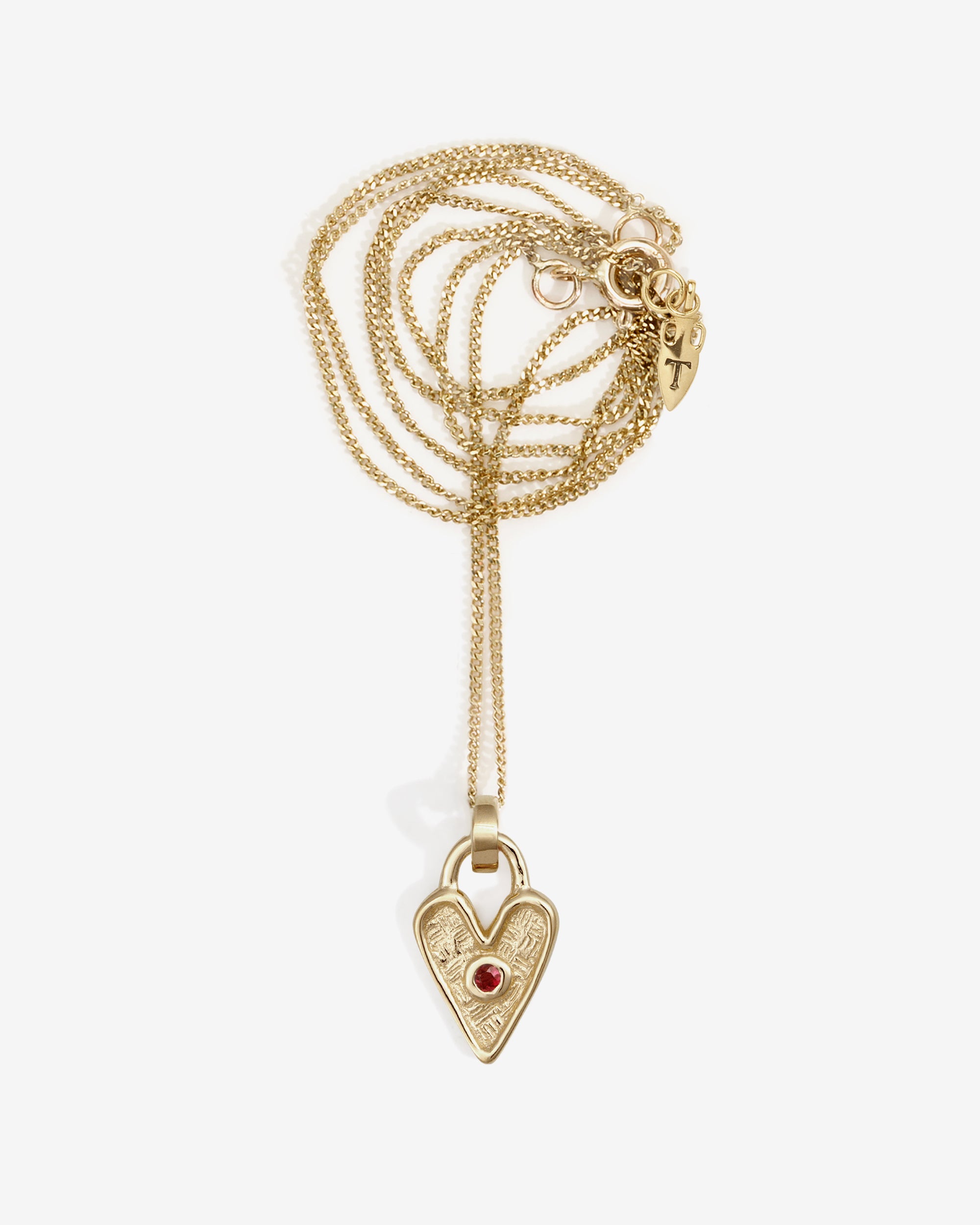 Temple of the Sun Amore Necklace Ruby Solid Gold