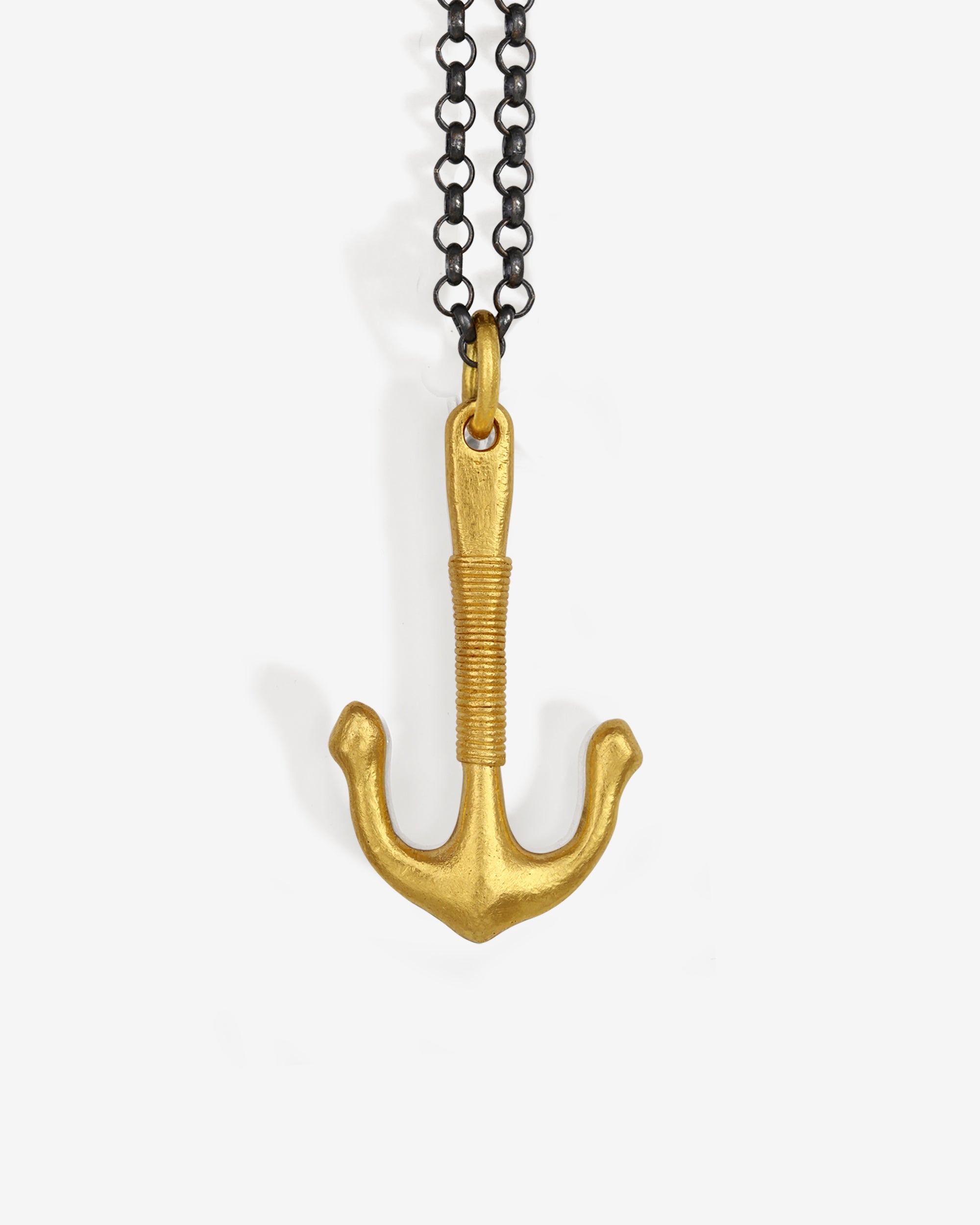Temple of the Sun Anchor Necklace Solid Gold