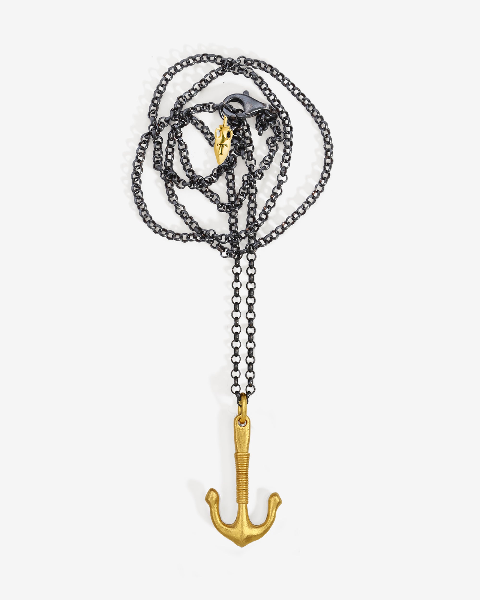Temple of the Sun Anchor Necklace Solid Gold