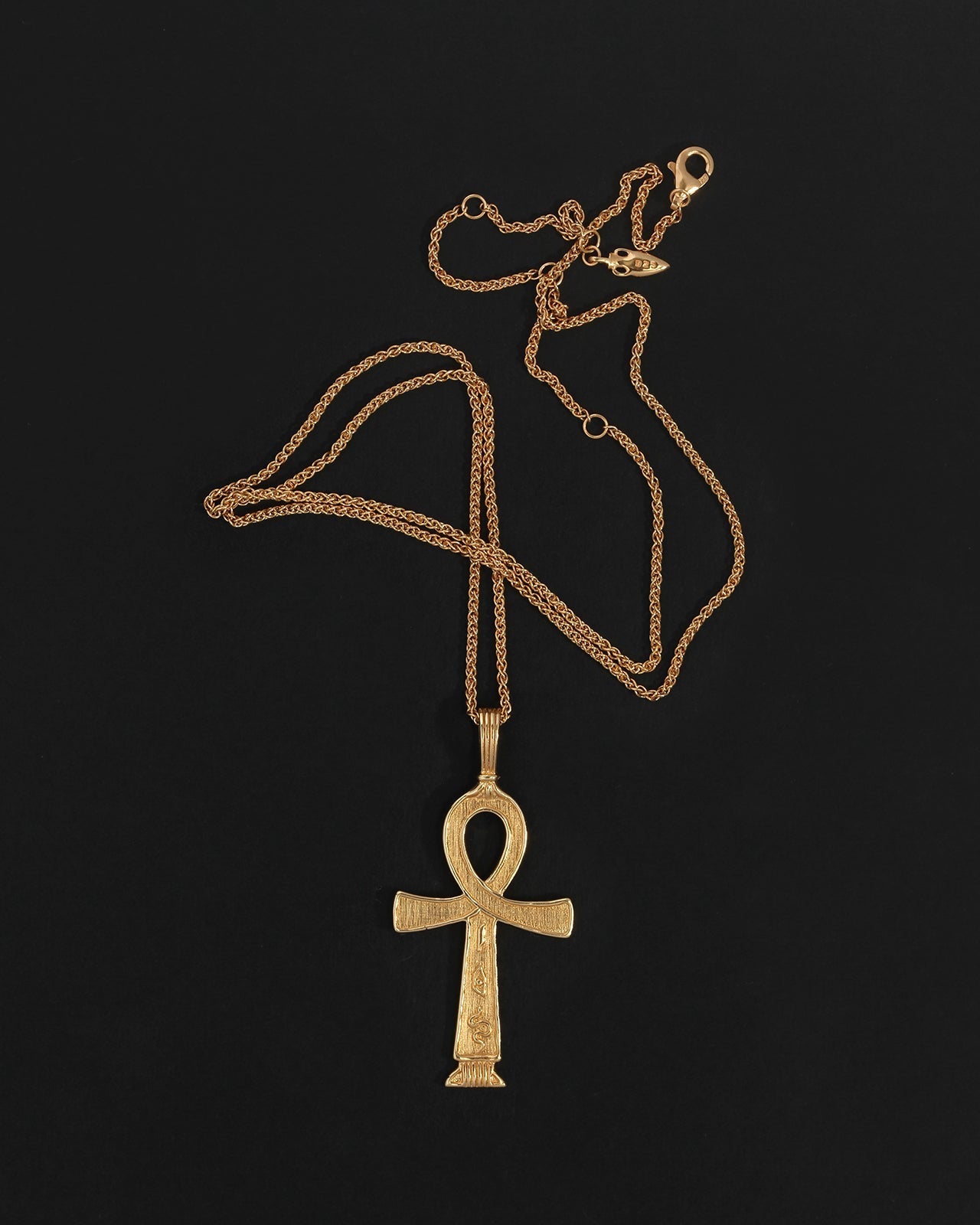 Temple of the Sun Ankh Necklace Large Gold Vermeil