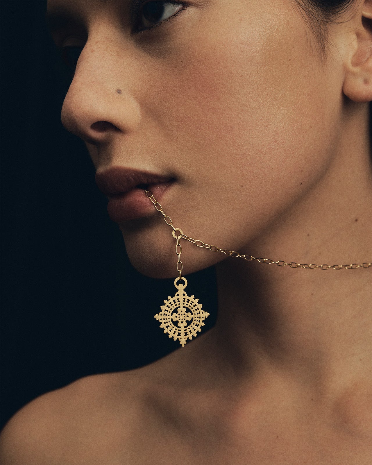 Temple of the Sun Anki Necklace Gold Vermeil