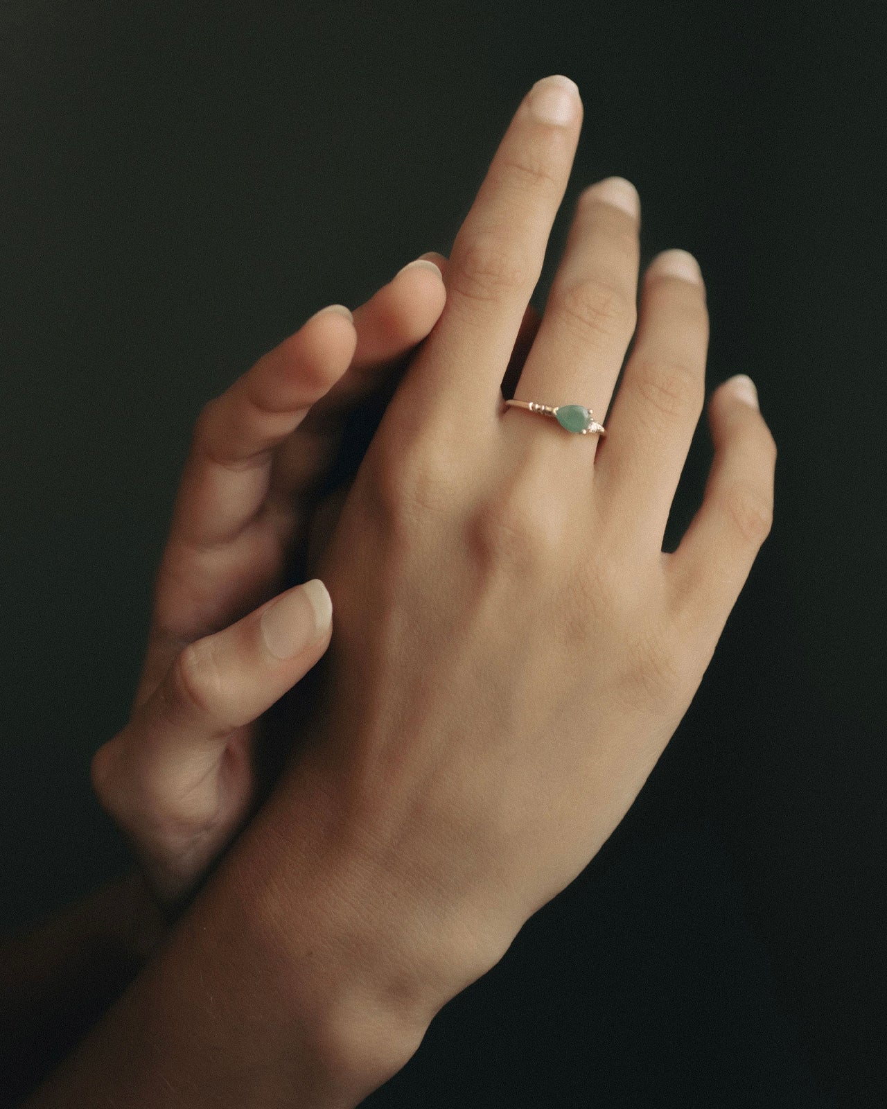 Temple of the Sun Ariel Ring Emerald Solid Gold