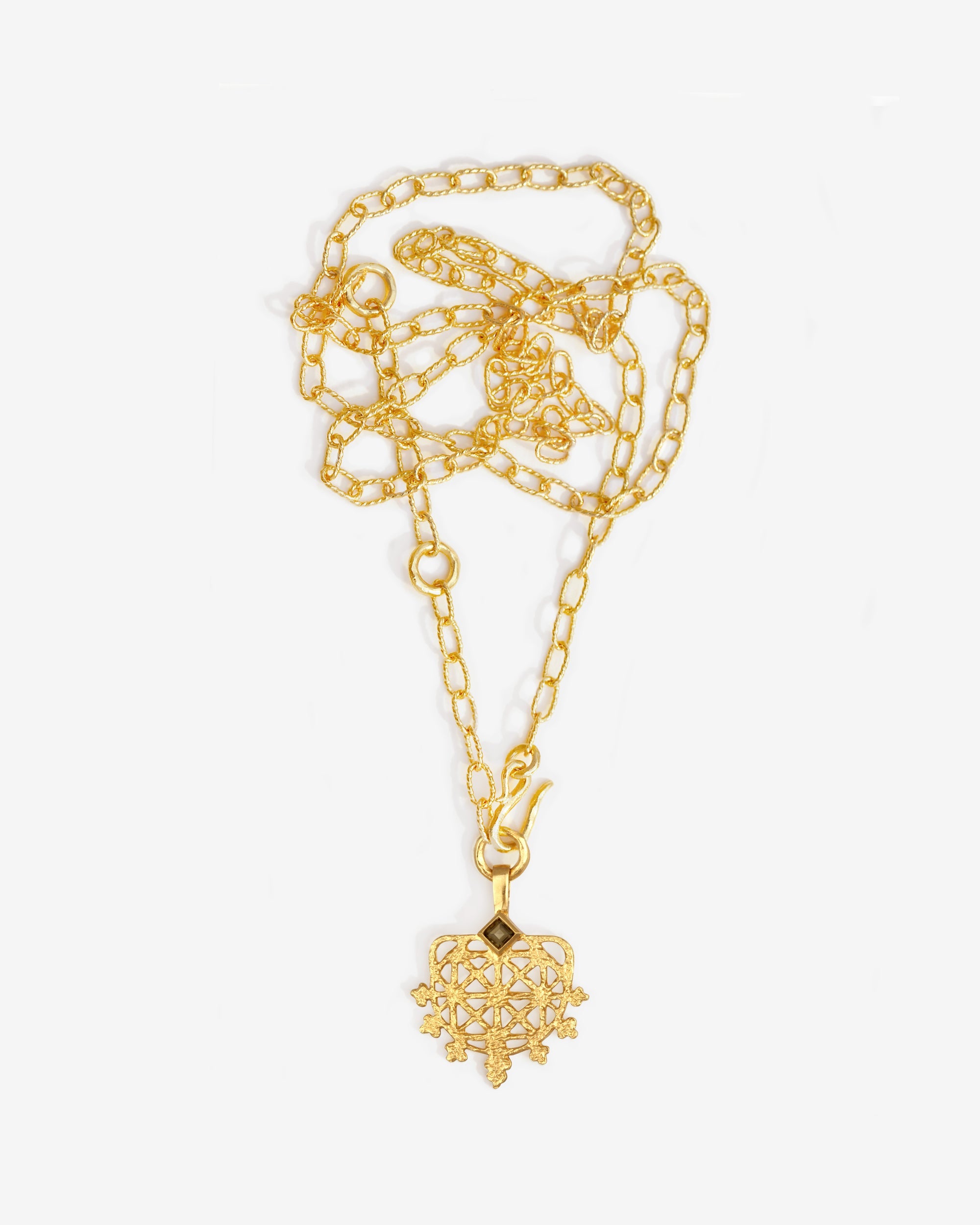 Temple of the Sun Arinna Lariat Necklace Gold Vermeil