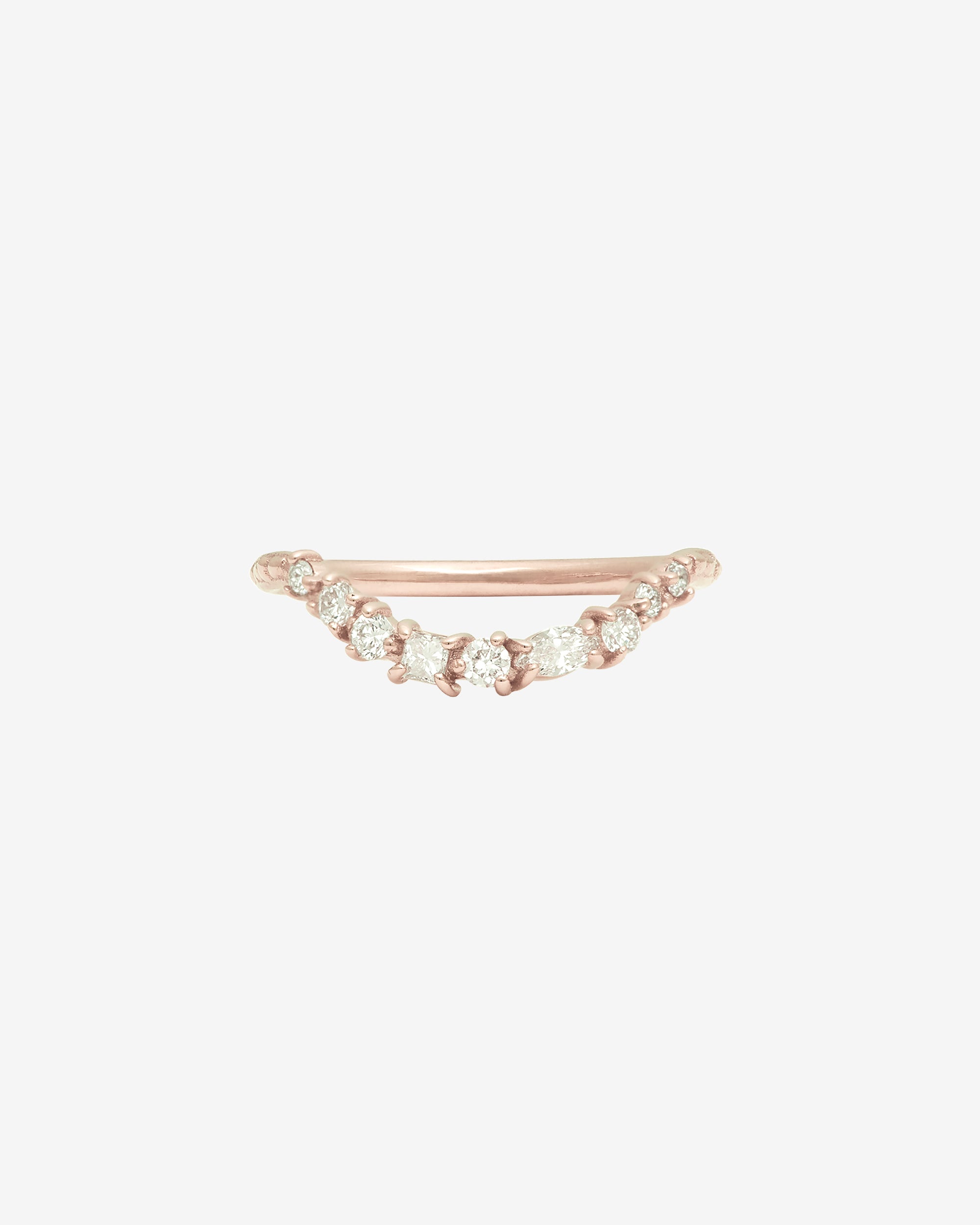 Temple of the Sun Asteria Arch Ring Diamond Rose Gold