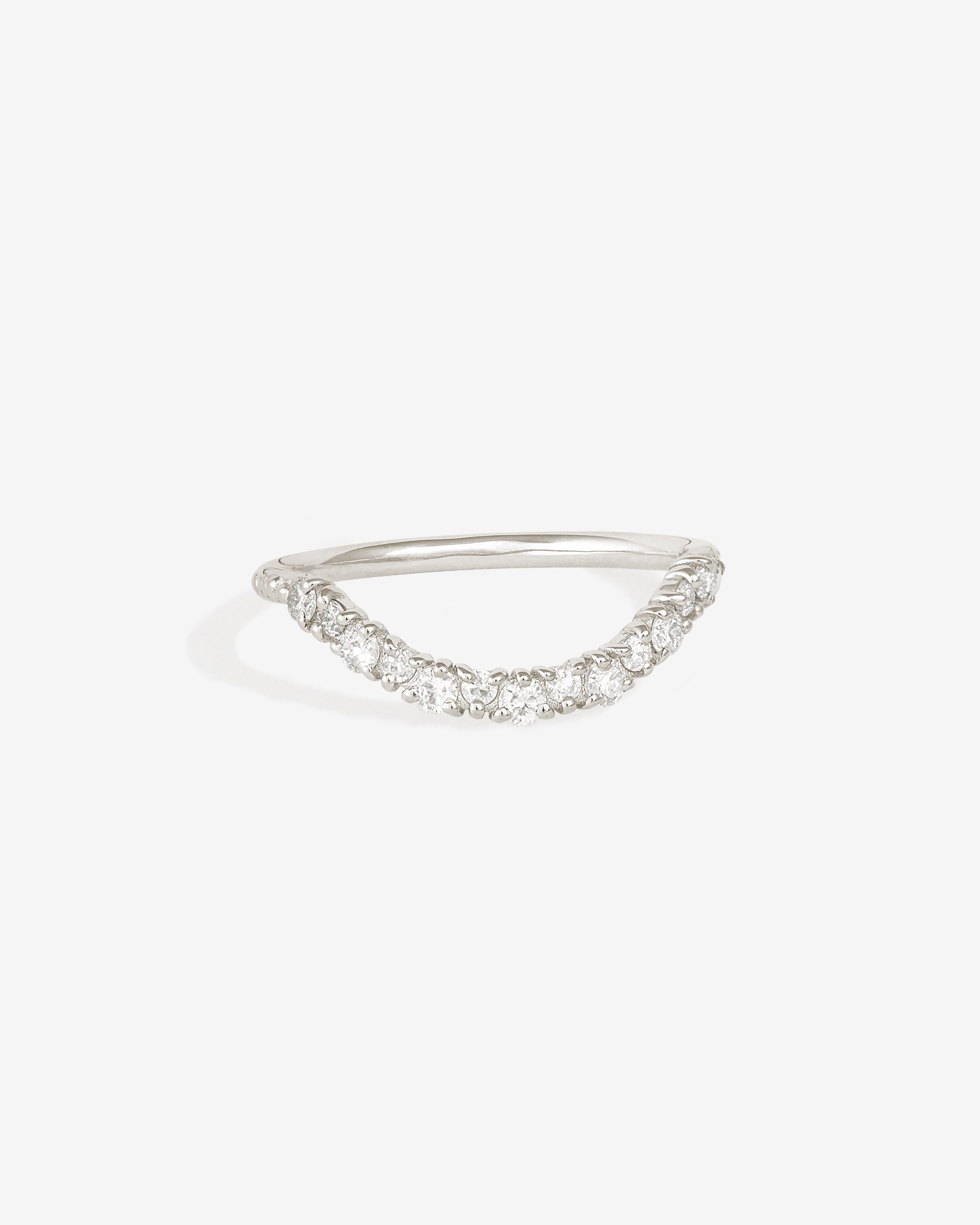 Temple of the Sun Asteria Arch Ring Round Diamond Platinum
