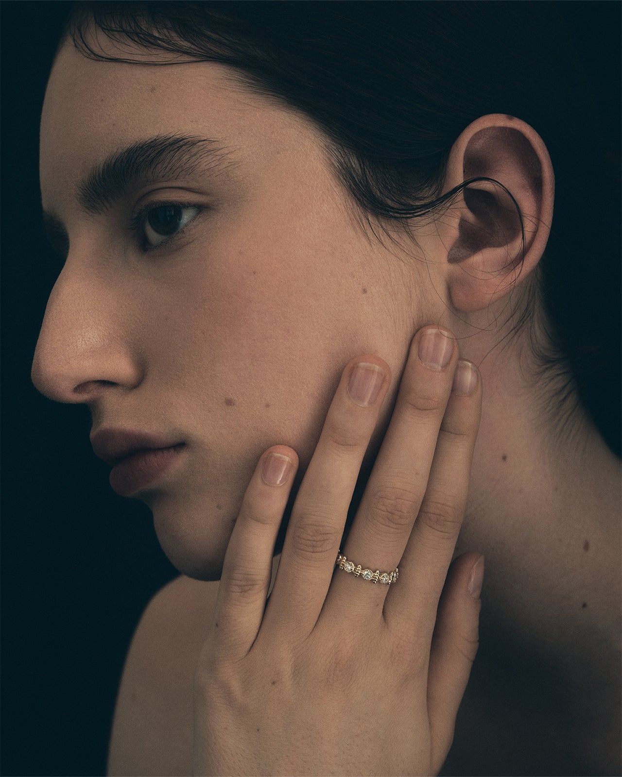 Temple of the Sun Asteria Eternity Ring Diamond Solid Gold