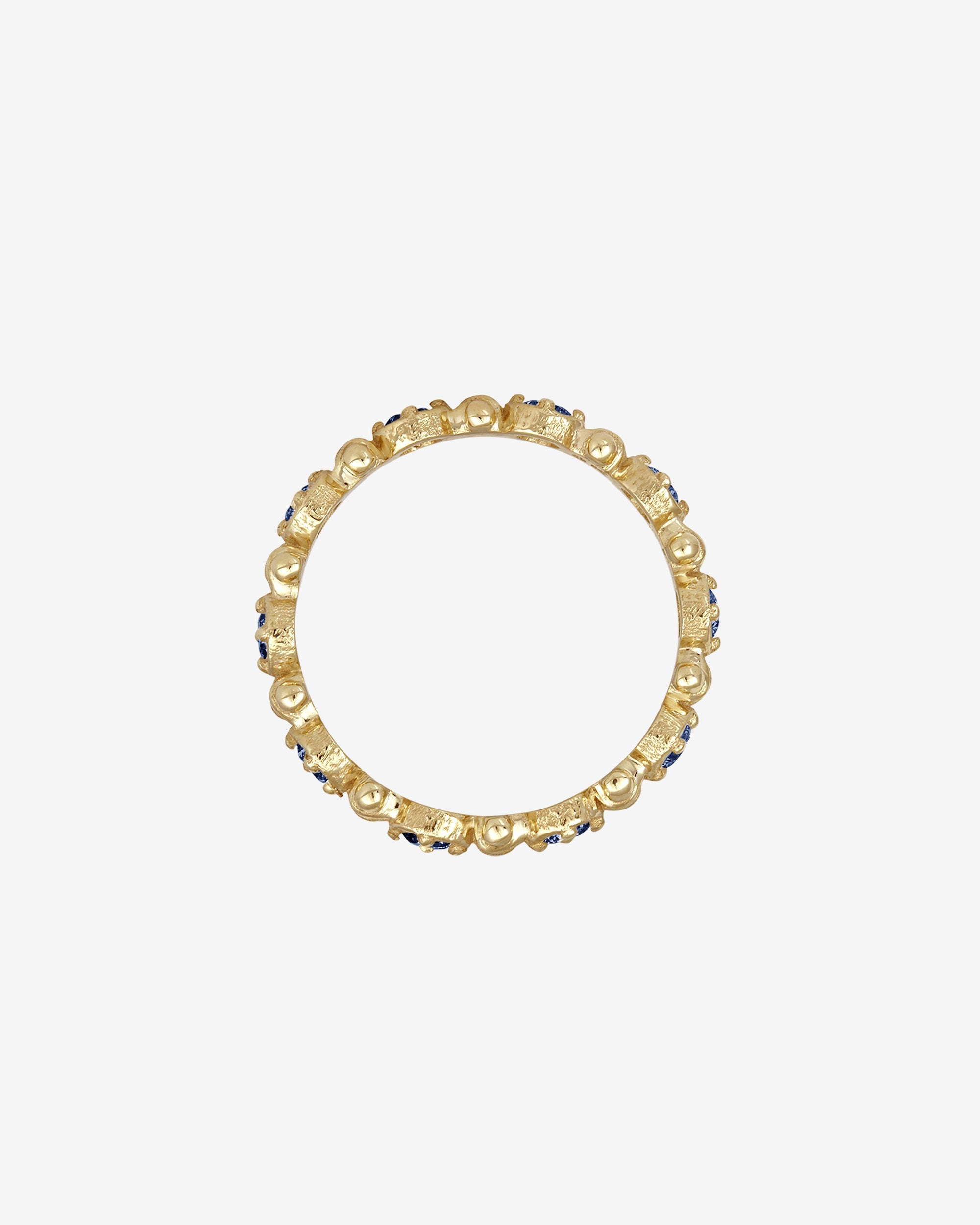 Temple of the Sun Asteria Eternity Ring Sapphire Solid Gold