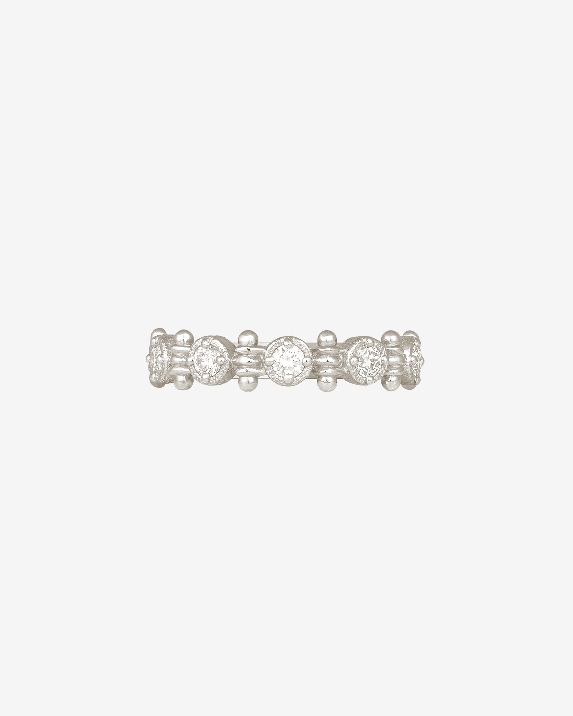 Temple of the Sun Asteria Half Eternity Ring Diamond Platinum