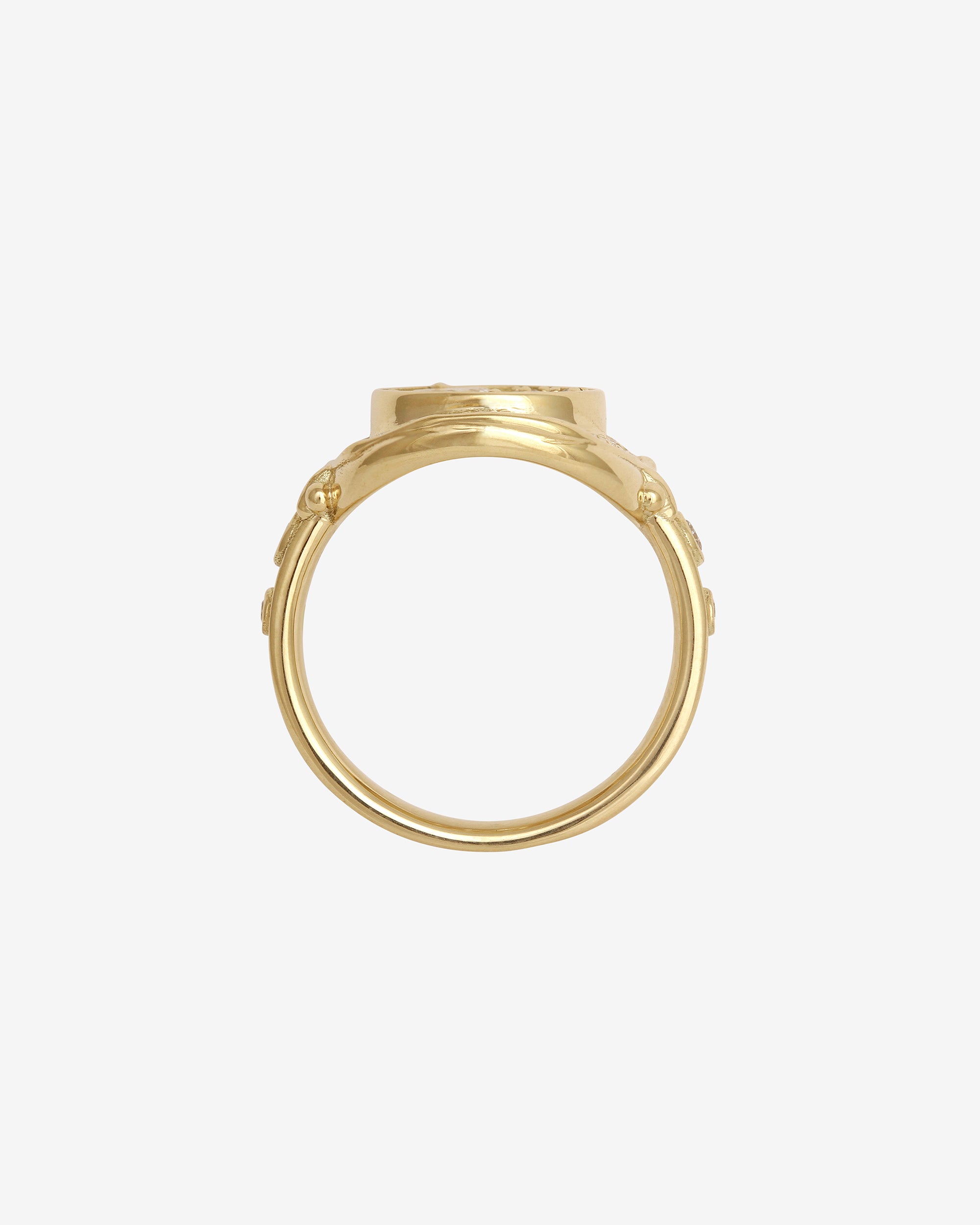 Temple of the Sun Asteria Halo Diamond Solid Gold
