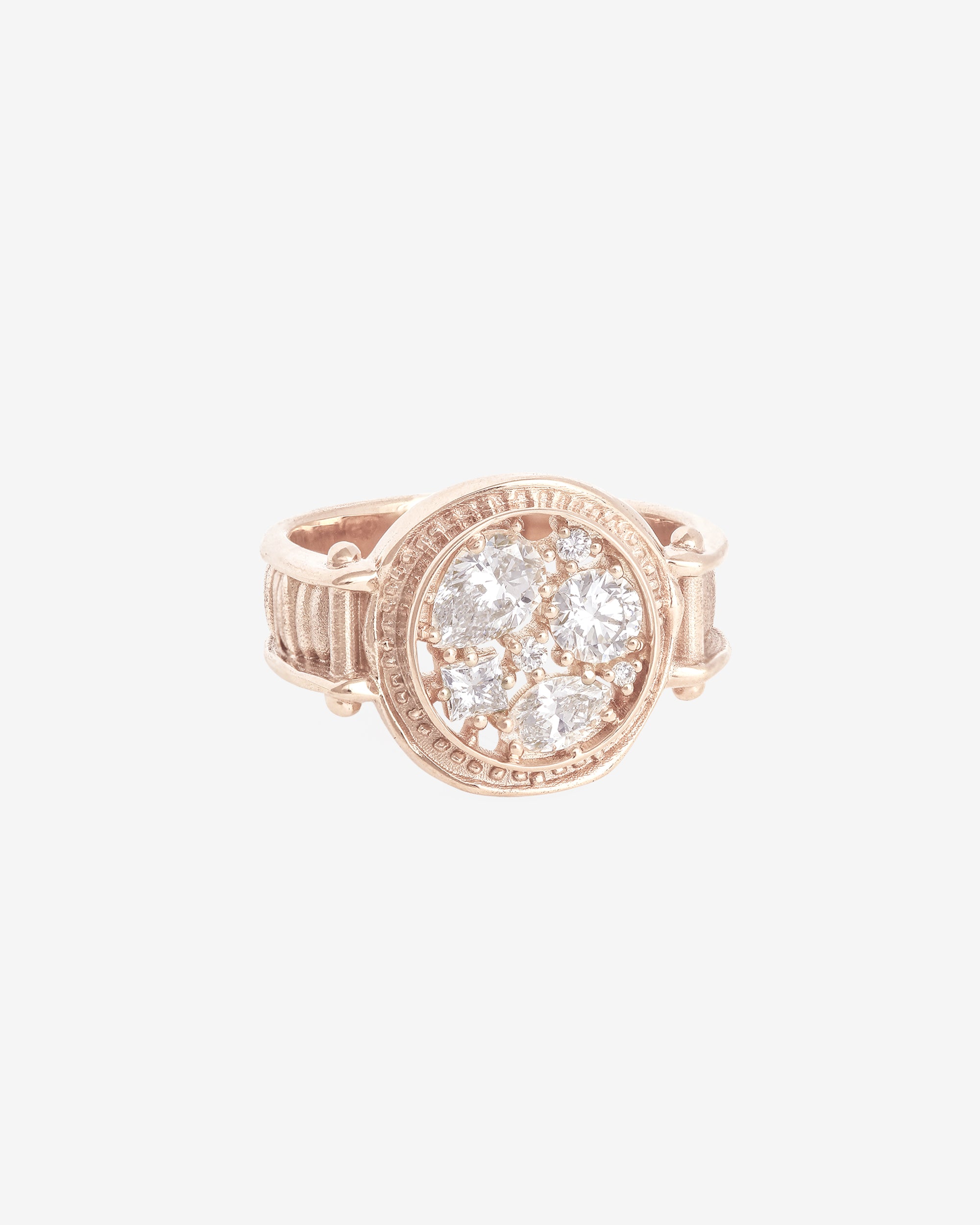 Temple of the Sun Asteria Ring Diamond Rose Gold