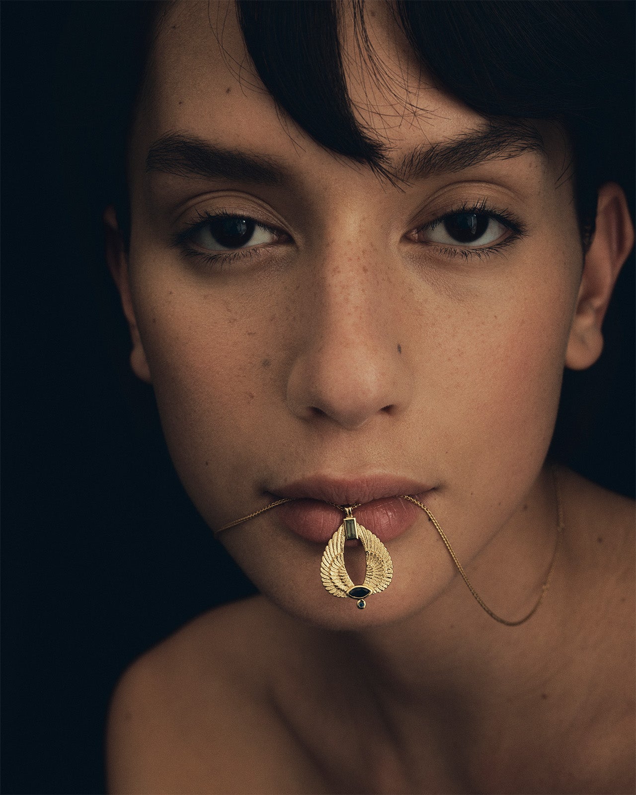 Temple of the Sun Aum Necklace Gold Vermeil