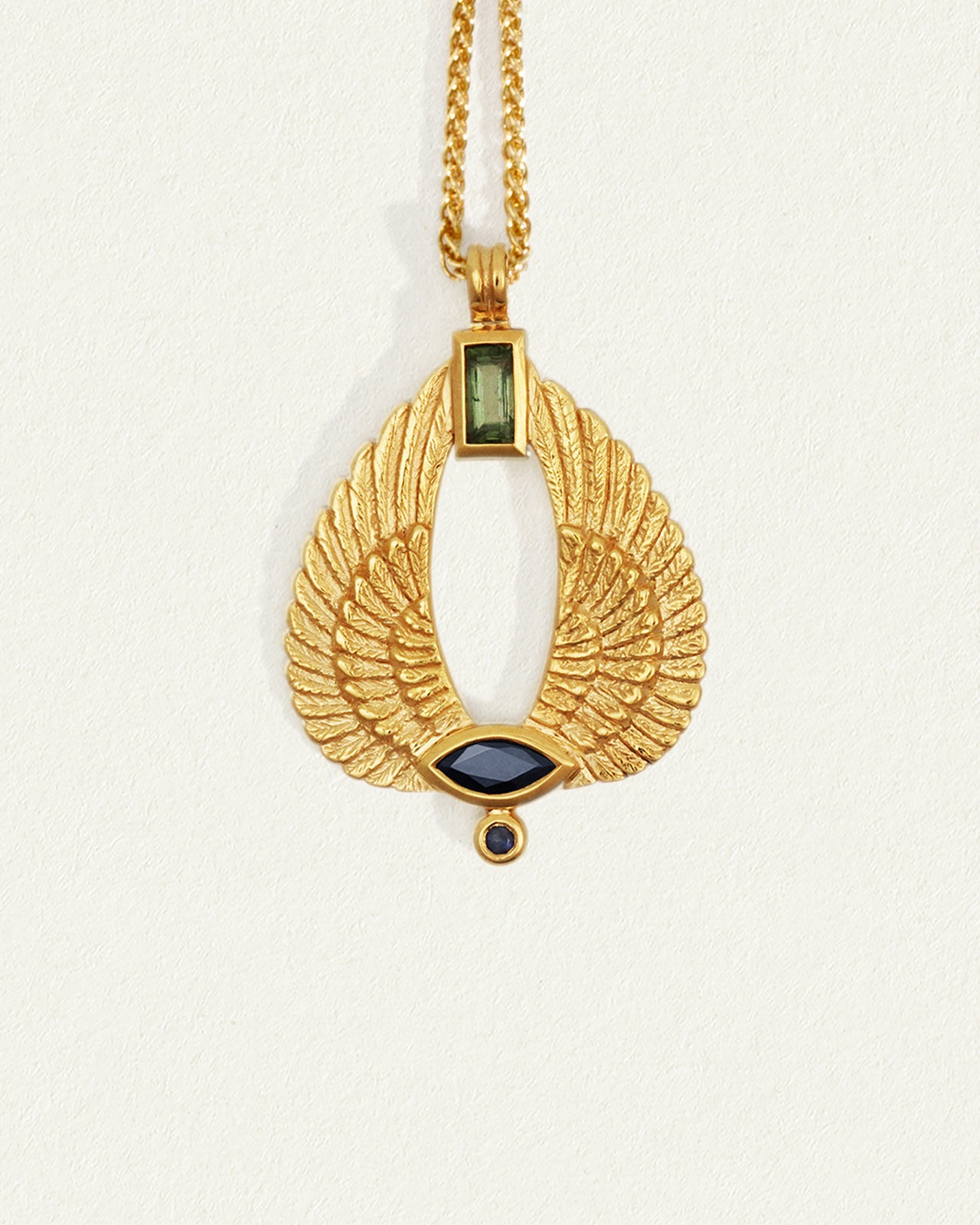 Temple of the Sun Aum Necklace Gold Vermeil