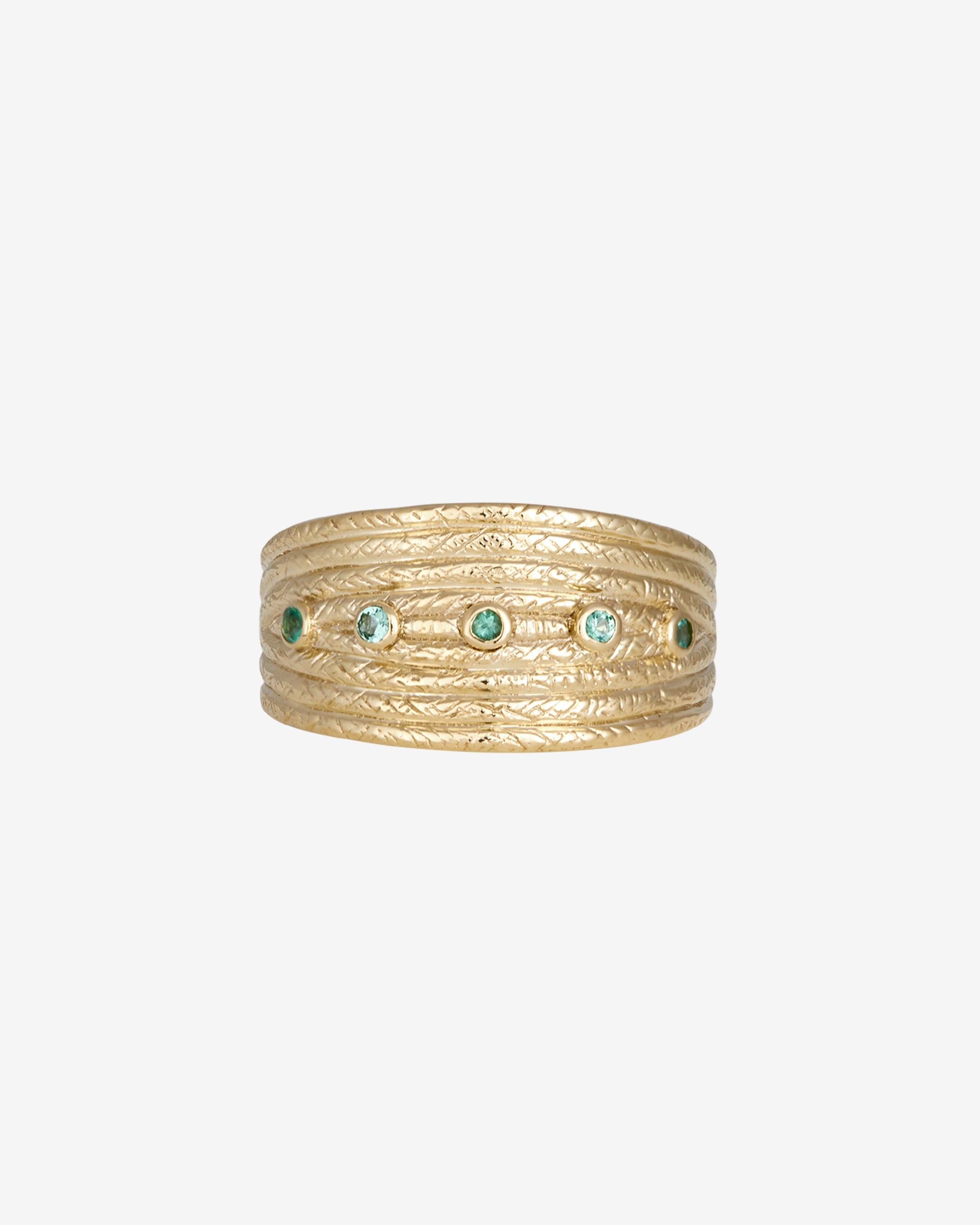 Temple of the Sun Aviva Ring Emerald Solid Gold