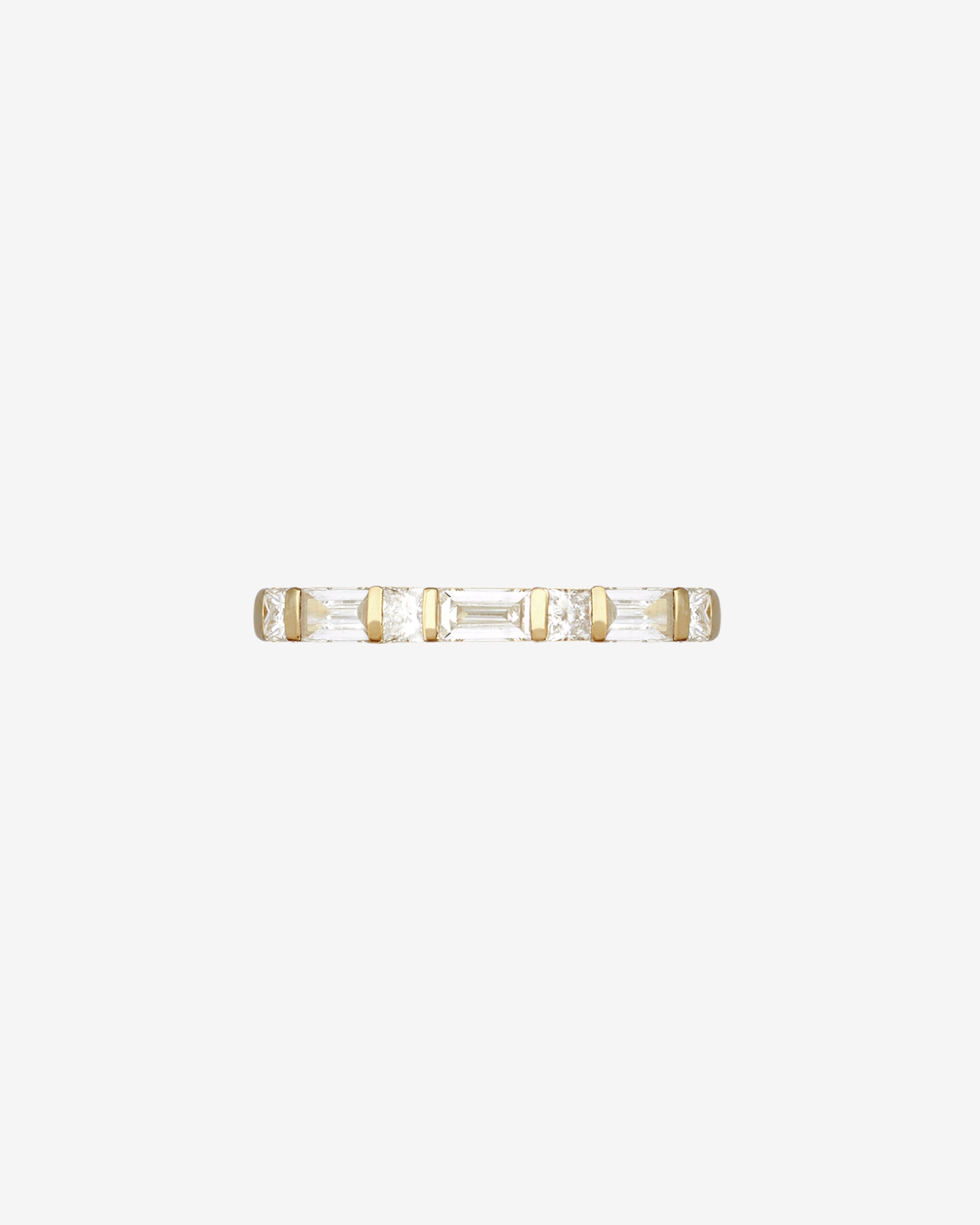 Temple of the Sun Baguette Band Diamond Solid Gold