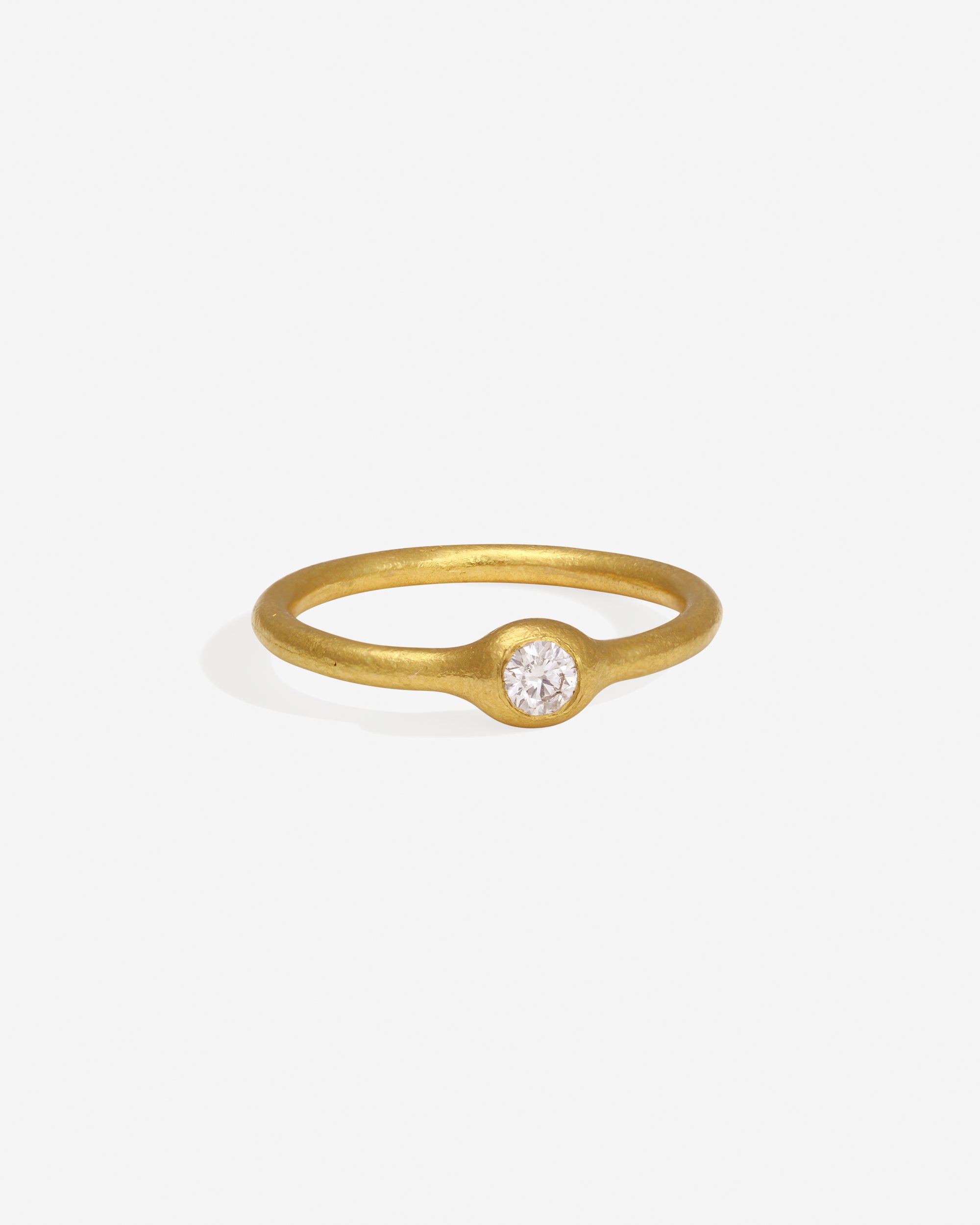 Temple of the Sun Balsam Solitaire Ring Diamond Solid Gold