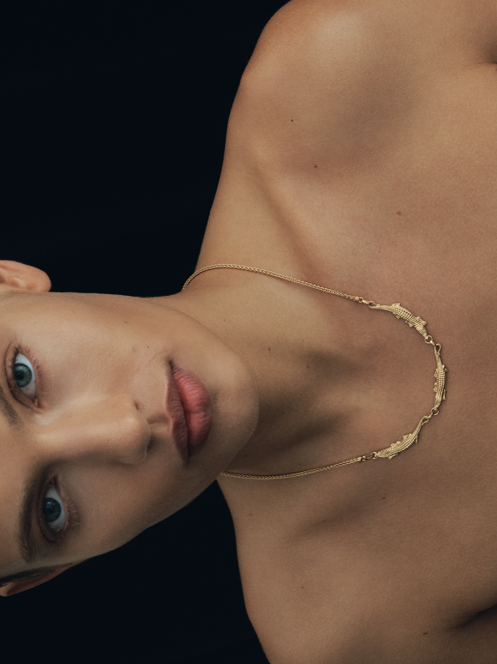 Temple of the Sun Bask Statement Necklace Gold Vermeil