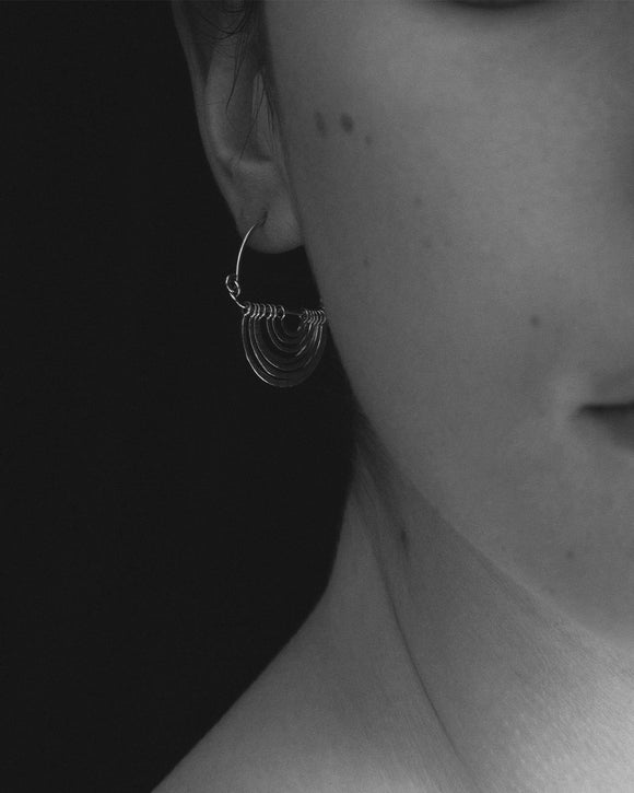 Small Elongated Silver Dangle Earrings - Reveka Rose
