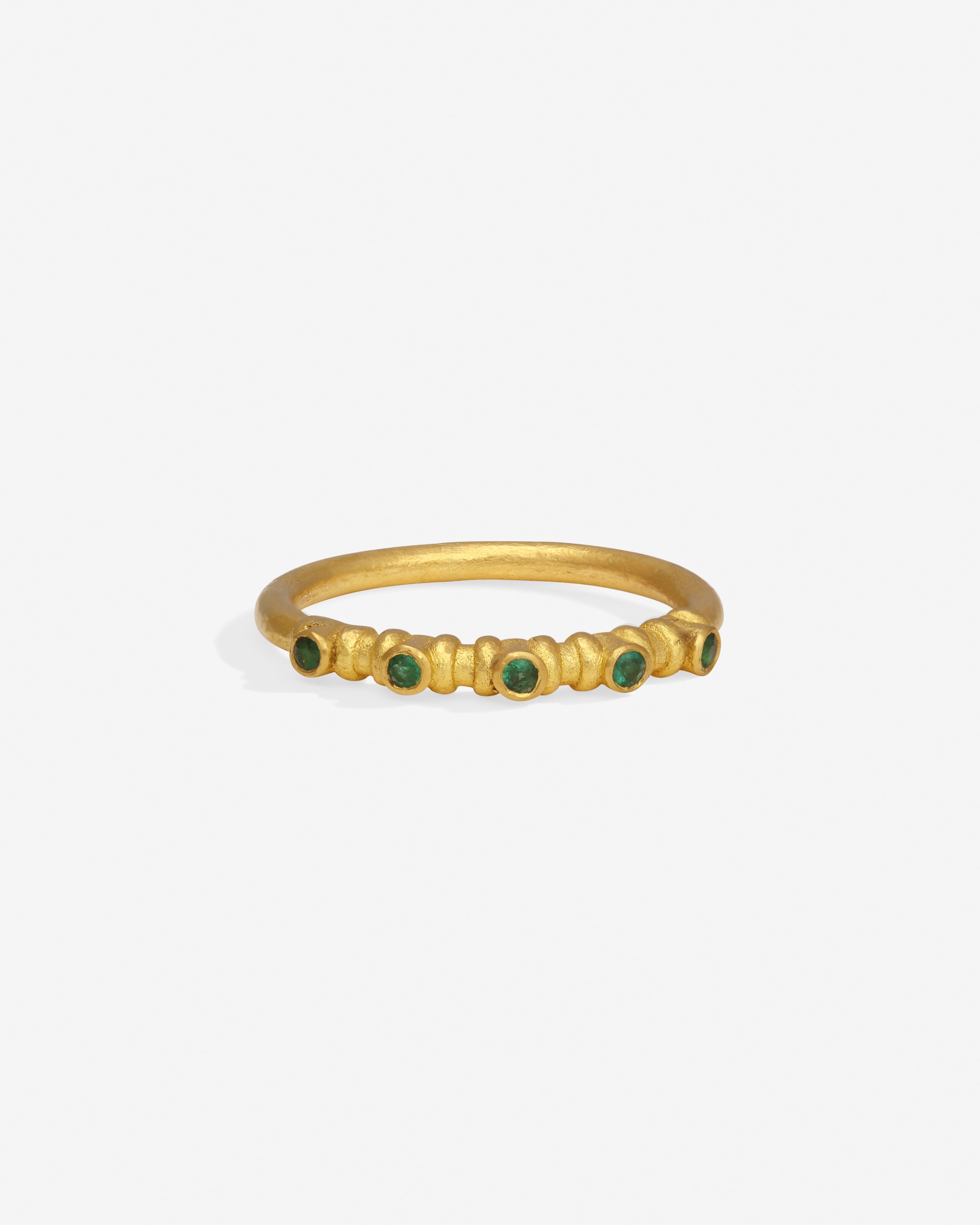 Temple of the Sun Bella Half Eternity Ring Emerald Solid Gold