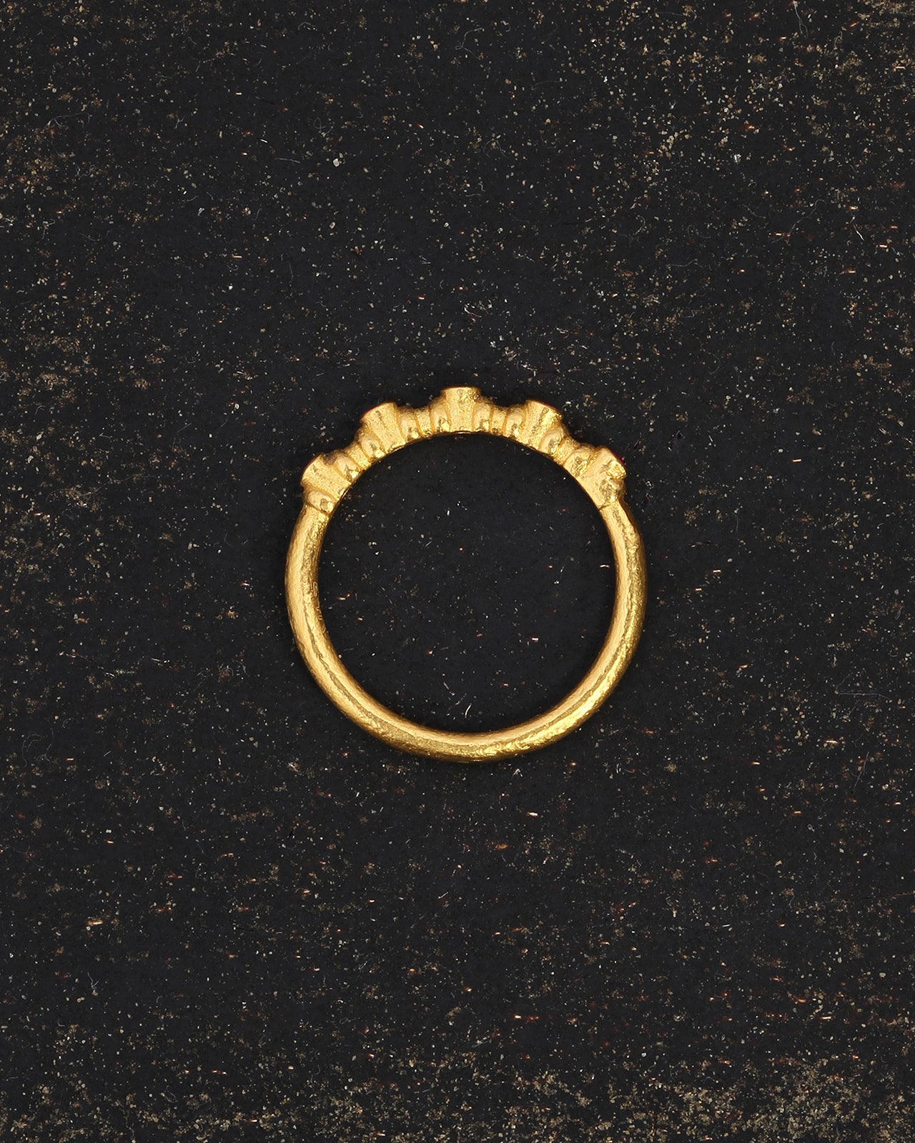 Temple of the Sun Bella Half Eternity Ring Ruby Solid Gold