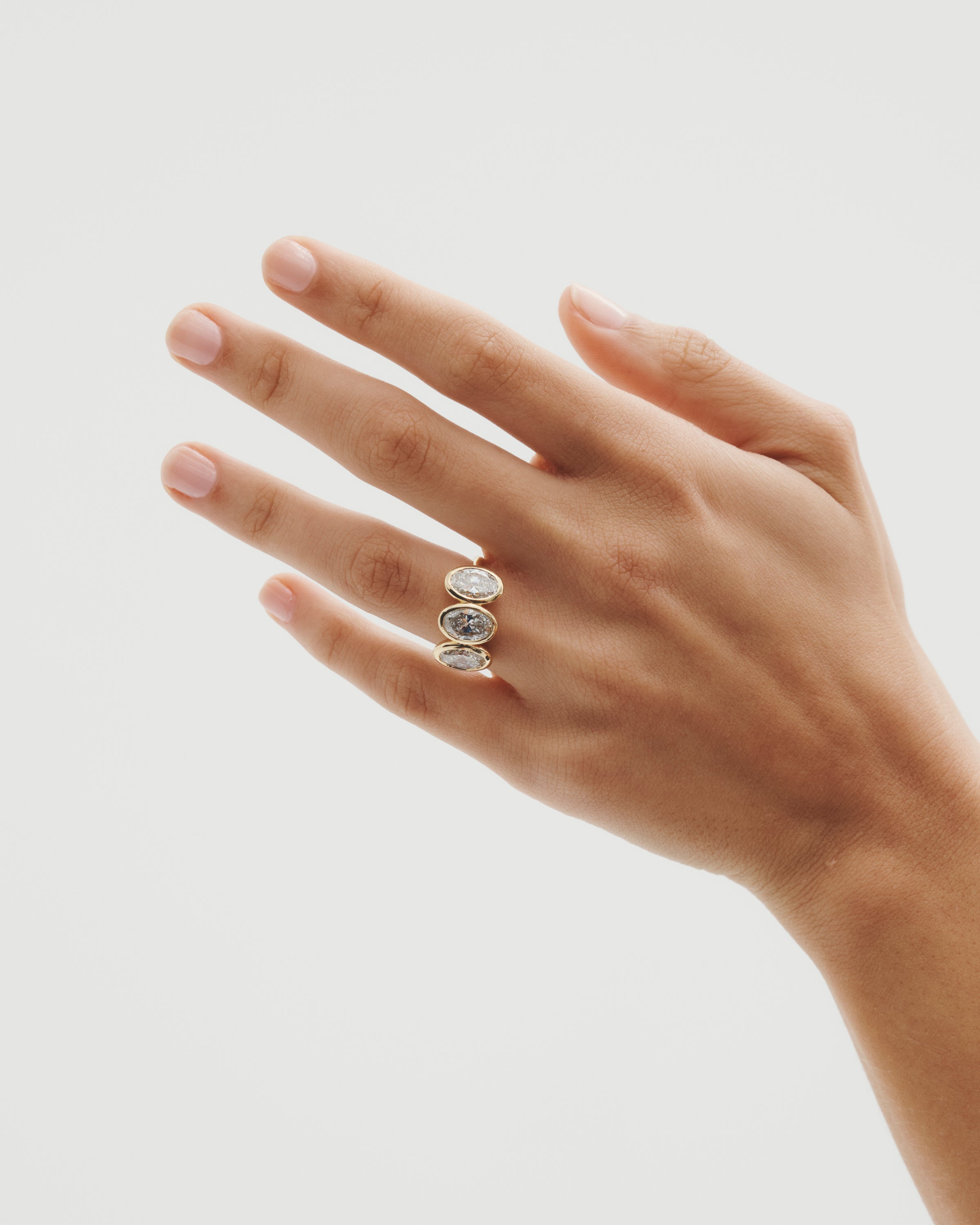 Temple of the Sun Beloved Trilogy Ring Diamond Solid Gold