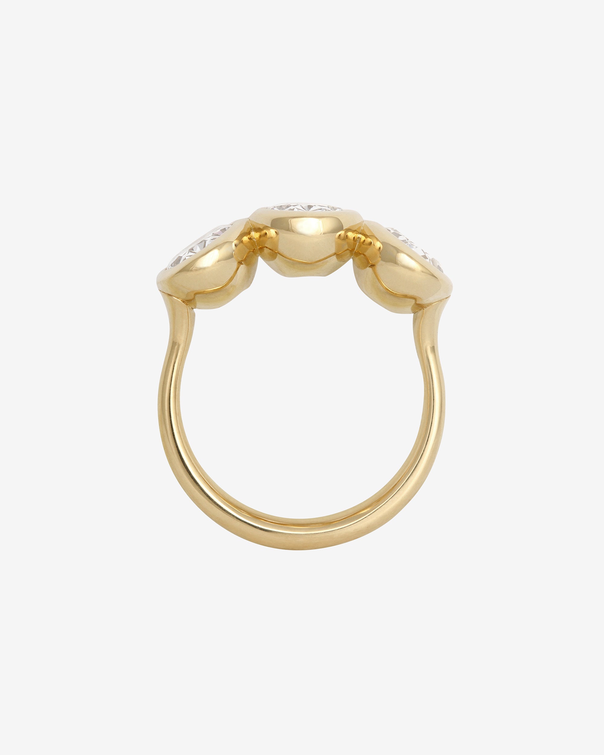 Temple of the Sun Beloved Trilogy Ring Diamond Solid Gold