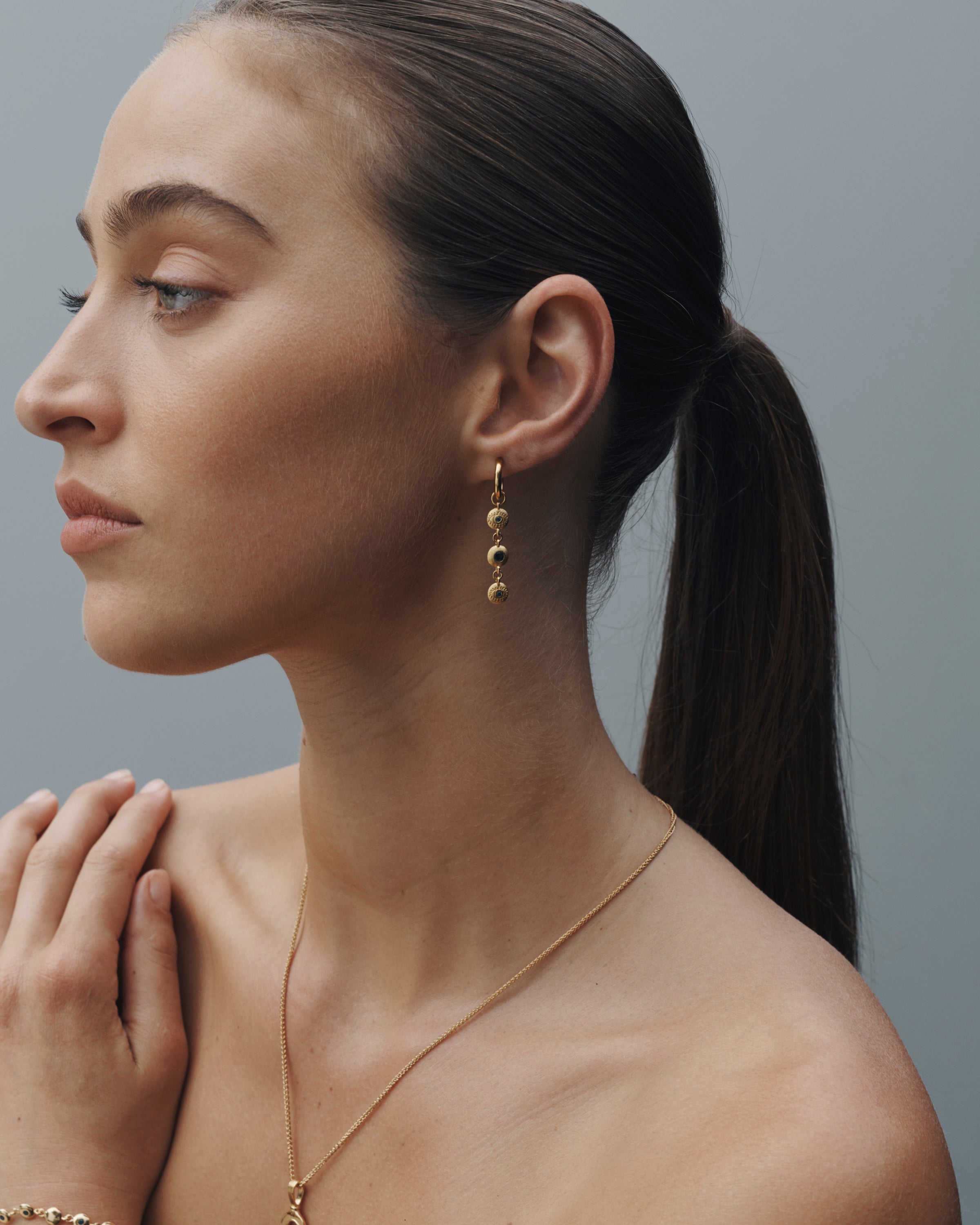 Temple of the Sun Blessing Earrings Gold Vermeil