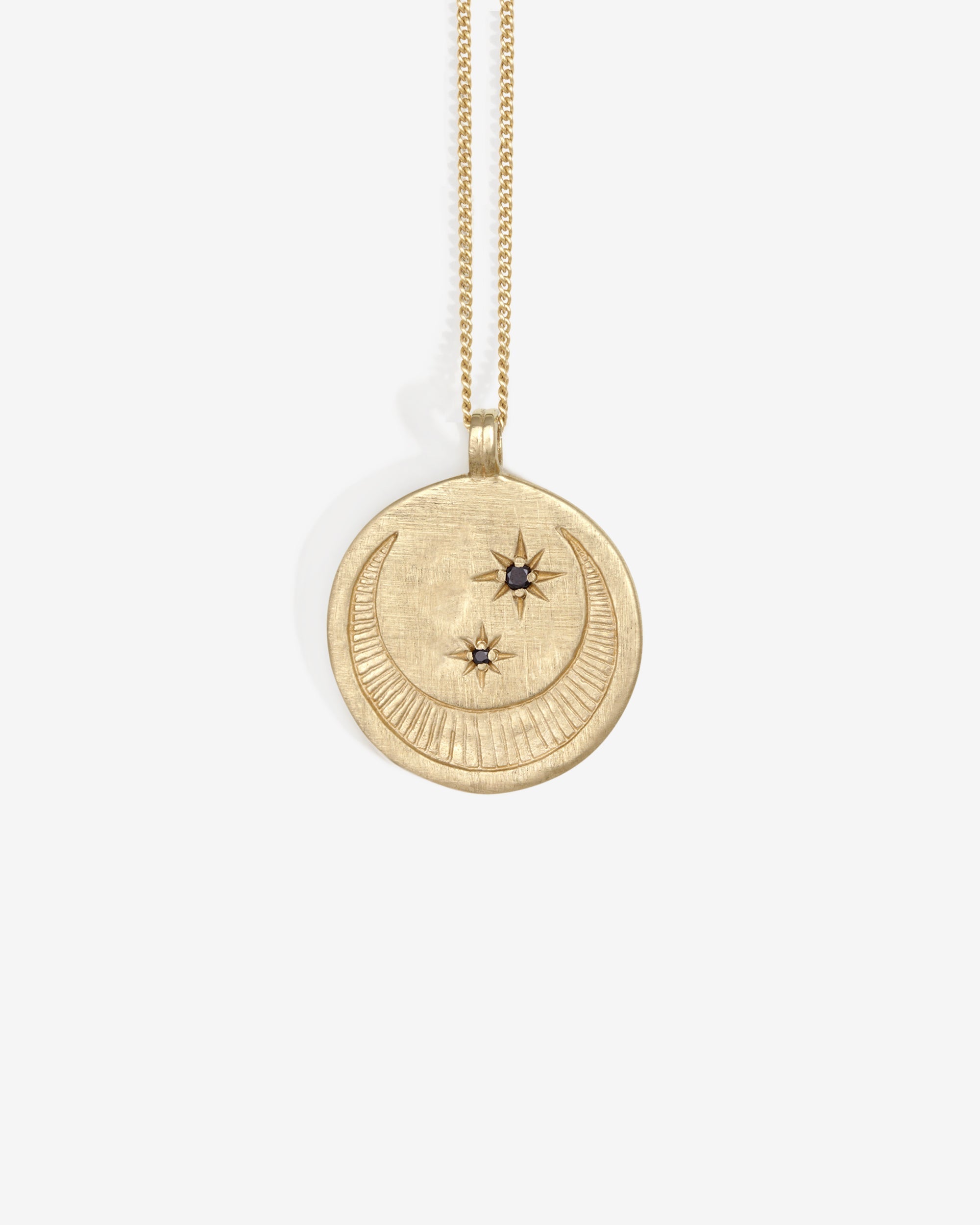 Temple of the Sun Celeste Necklace Black Diamond Solid Gold