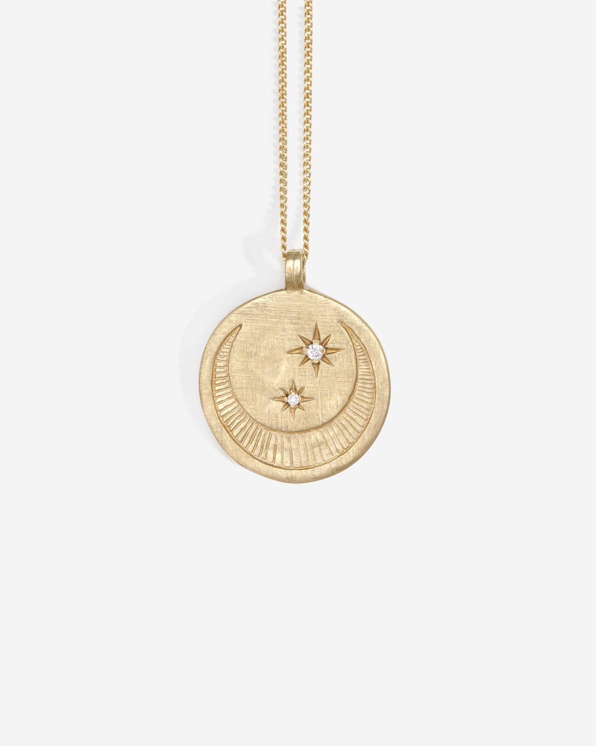 Temple of the Sun Celeste Necklace White Diamond Solid Gold