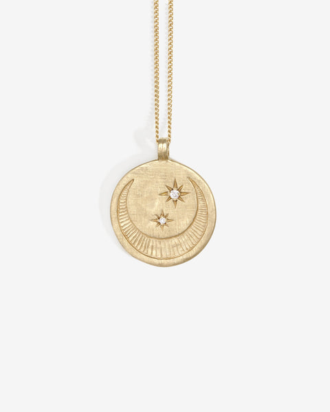 Celeste Necklace White Diamond Solid Gold – Temple of the