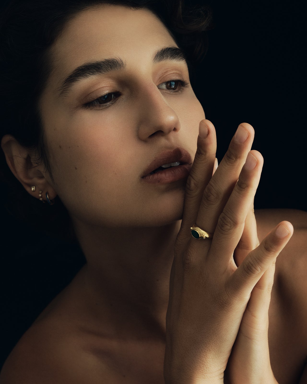 Temple of the Sun Ceren Ring Emerald Solid Gold