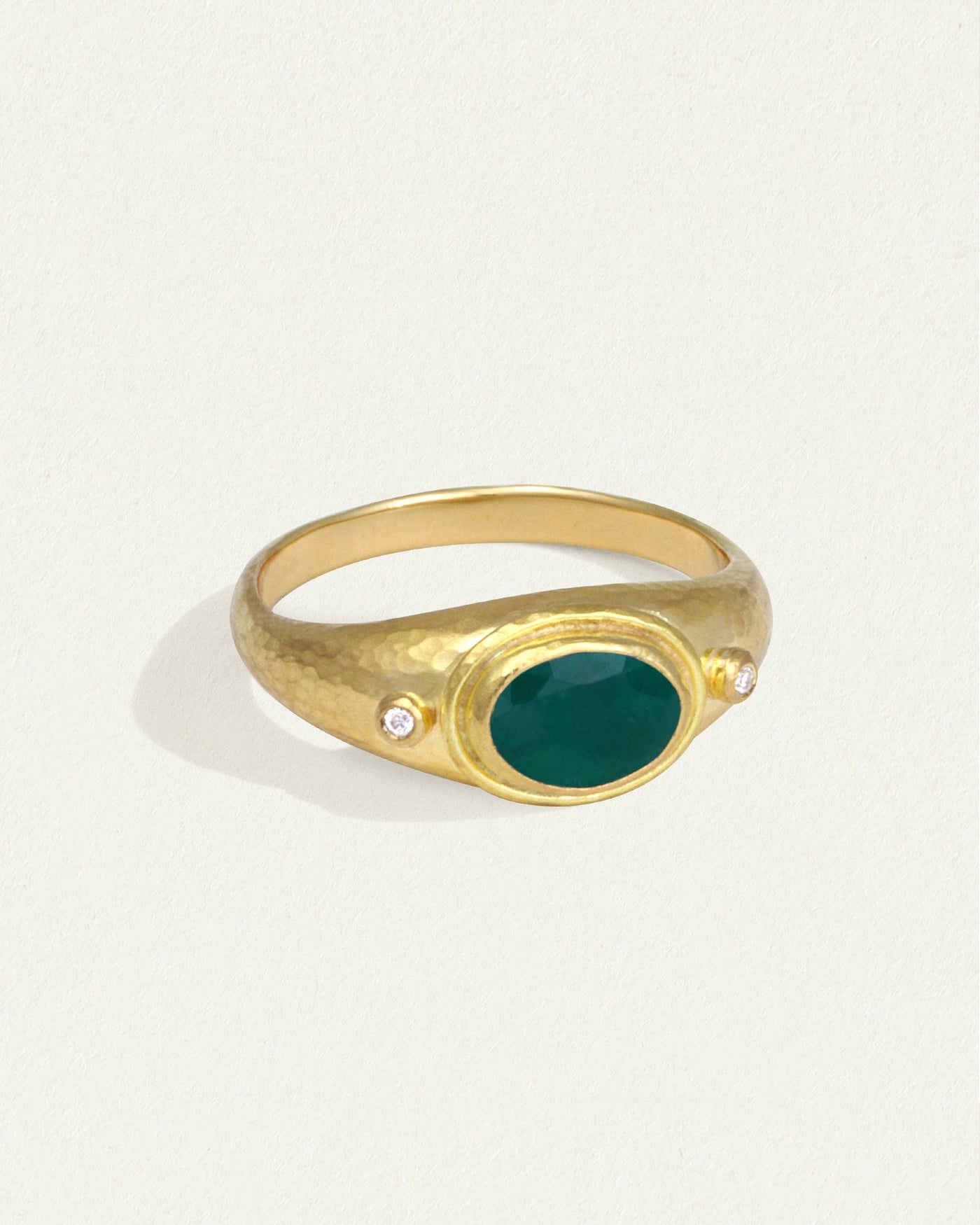 Temple of the Sun Ceren Ring Emerald Solid Gold