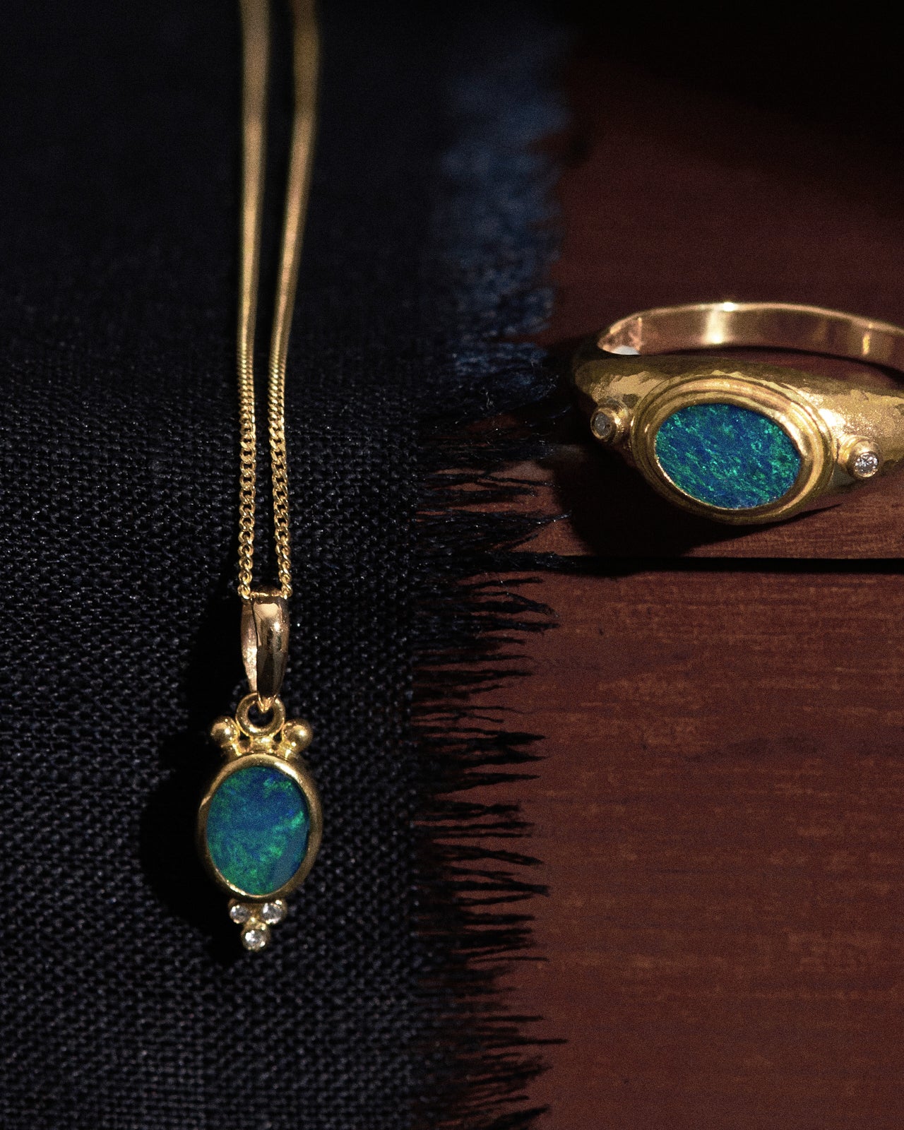 Temple of the Sun Ceren Ring Opal Solid Gold