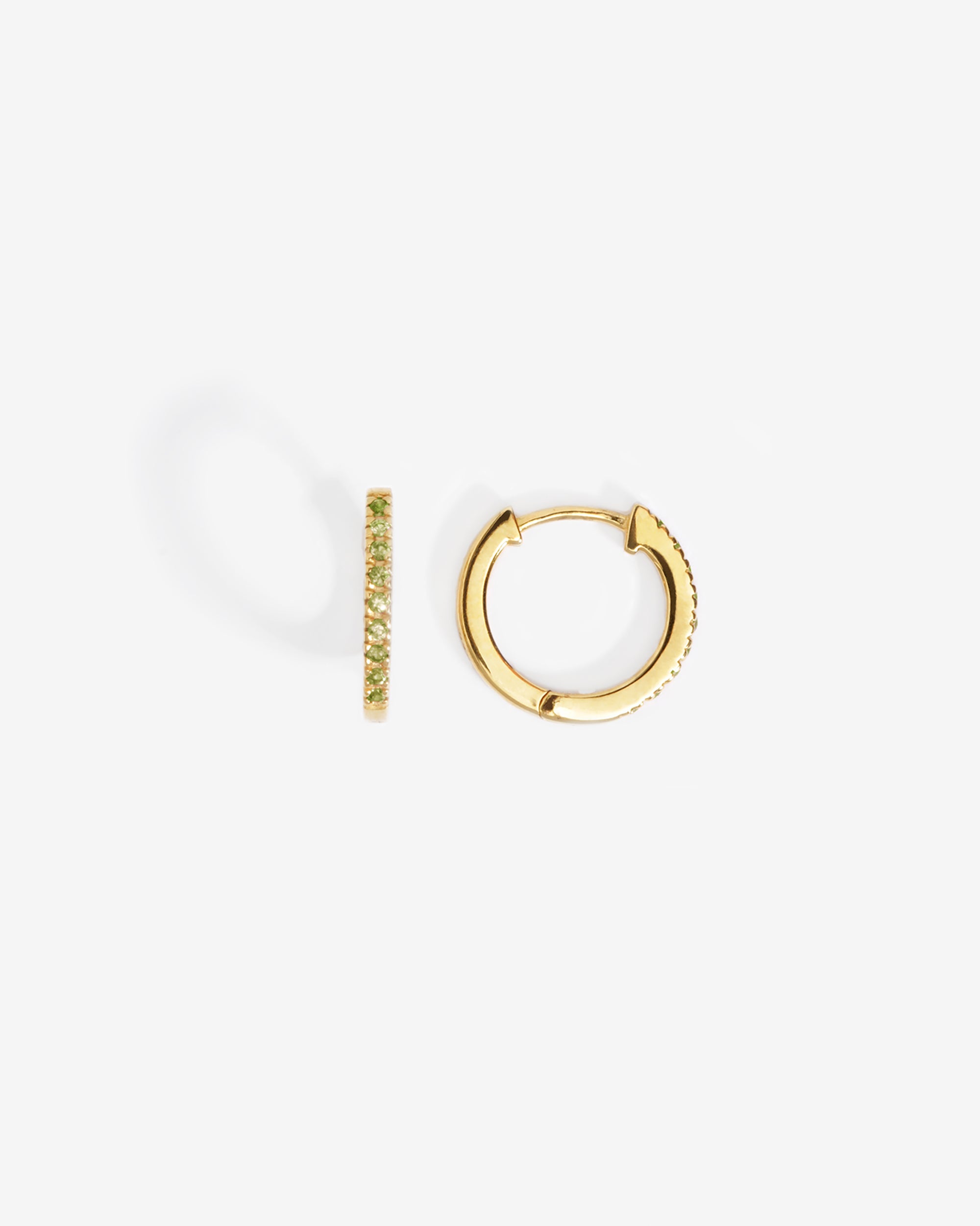 Temple of the Sun Chloe Huggie Peridot Gold Vermeil