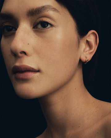 Temple of the Sun Chrysalis Earrings Amethyst Gold Vermeil