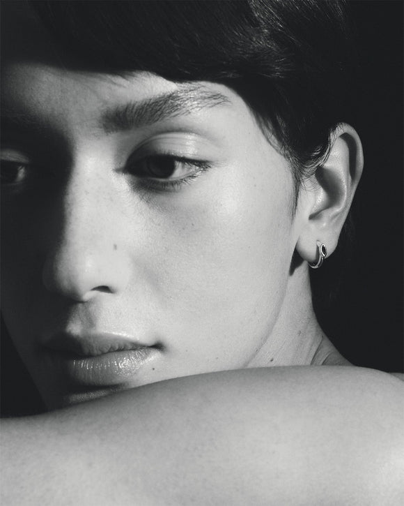 Temple of the Sun Chrysalis Earrings Sapphire Silver