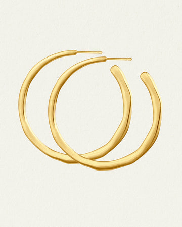 Temple of the Sun Circe Hoop Earrings Gold Vermeil