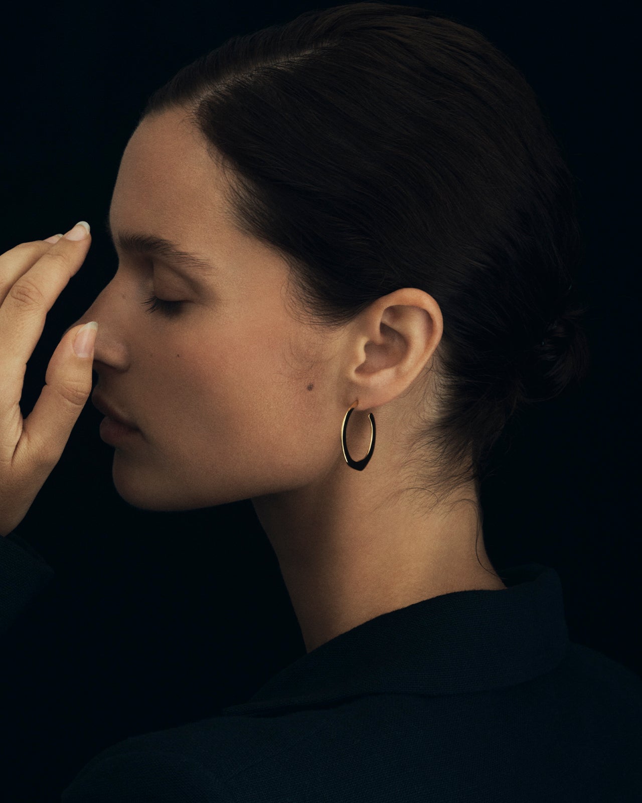 Temple of the Sun Circe Medium Hoops Gold Vermeil