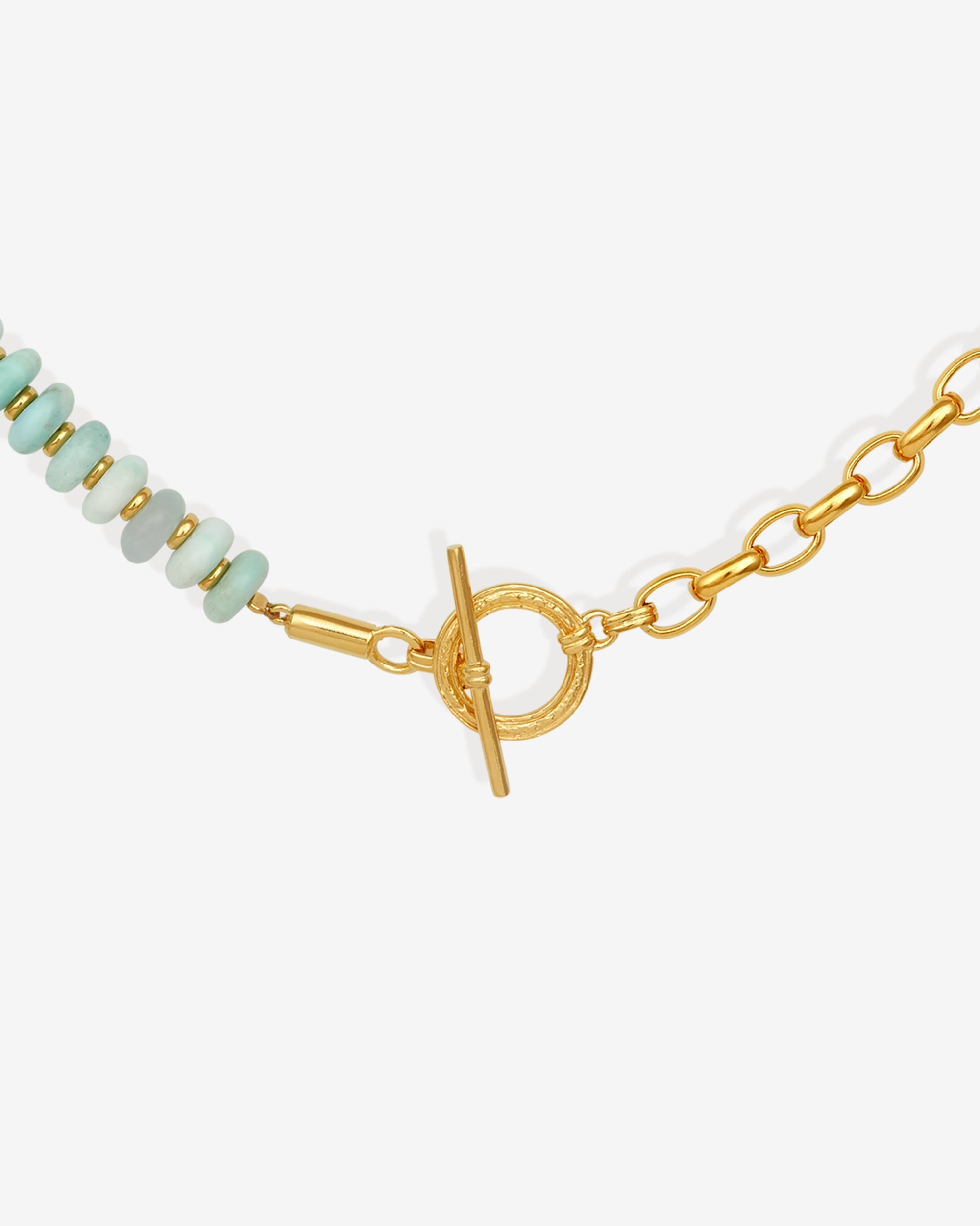 Temple of the Sun Cyan Necklace Gold Vermeil