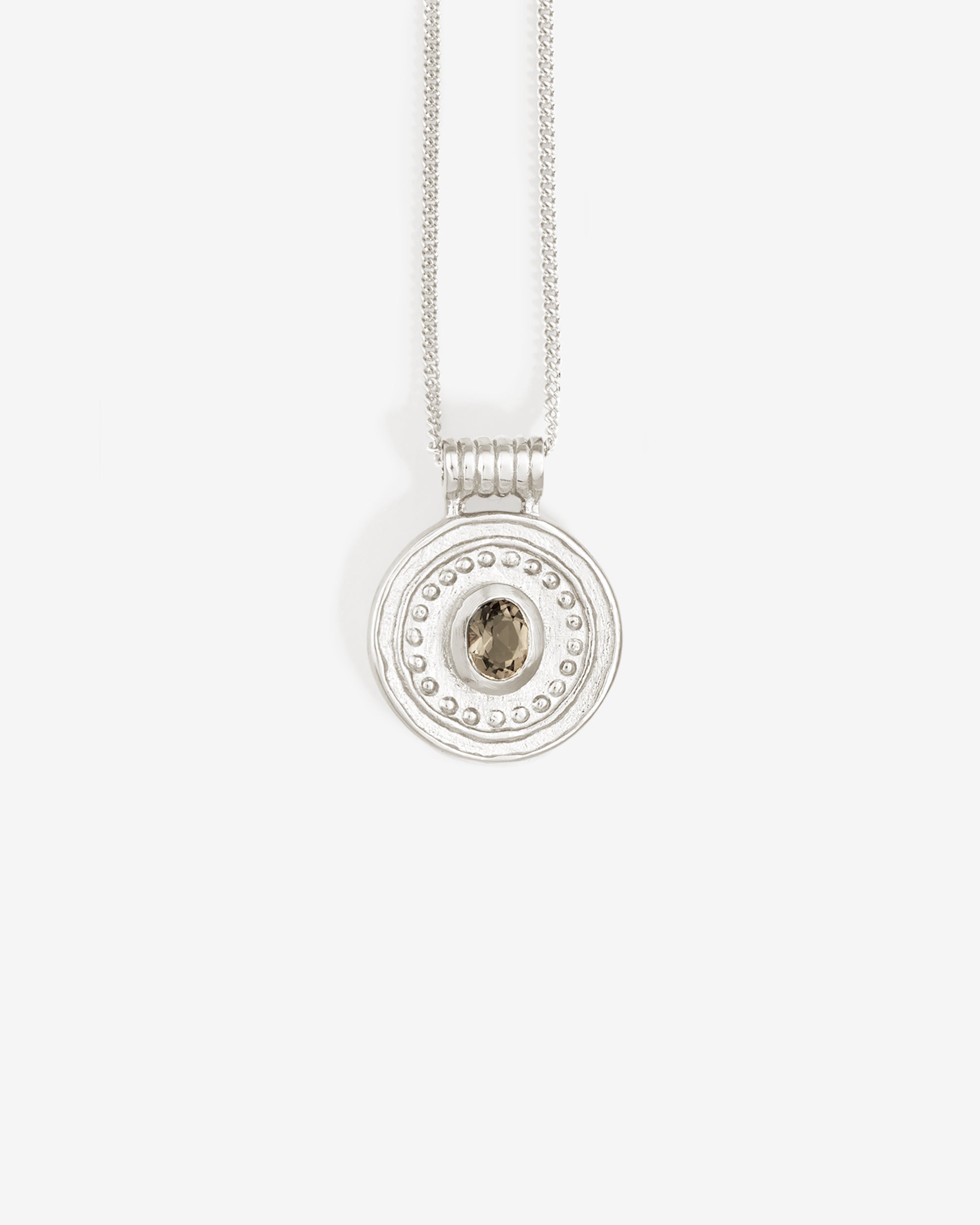 Temple of the Sun Denarii Coin Necklace Silver